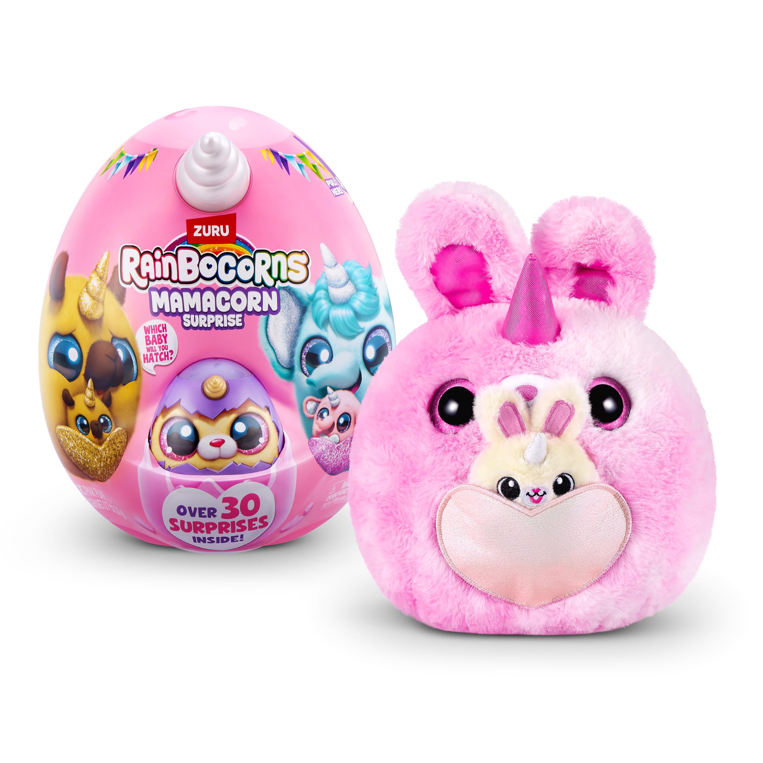 Rainbocorns Mamacorn Surprise by ZURU - Collectible Plush Toy with 30+ Surprises for Girls 3+ 3