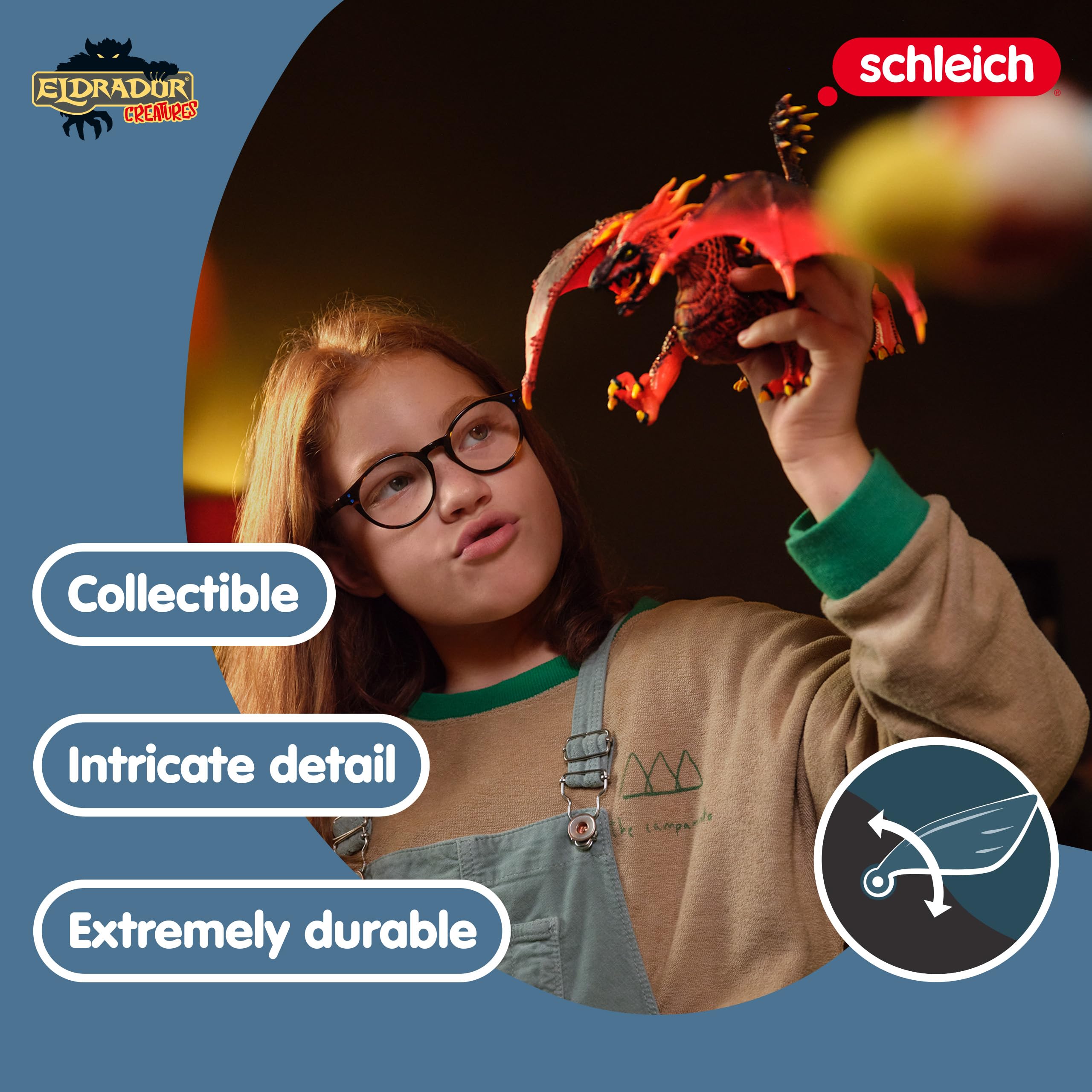 Schleich Eldrador Creatures - Lava Dragon Figurine with Movable Wings, Ages 5-12 4