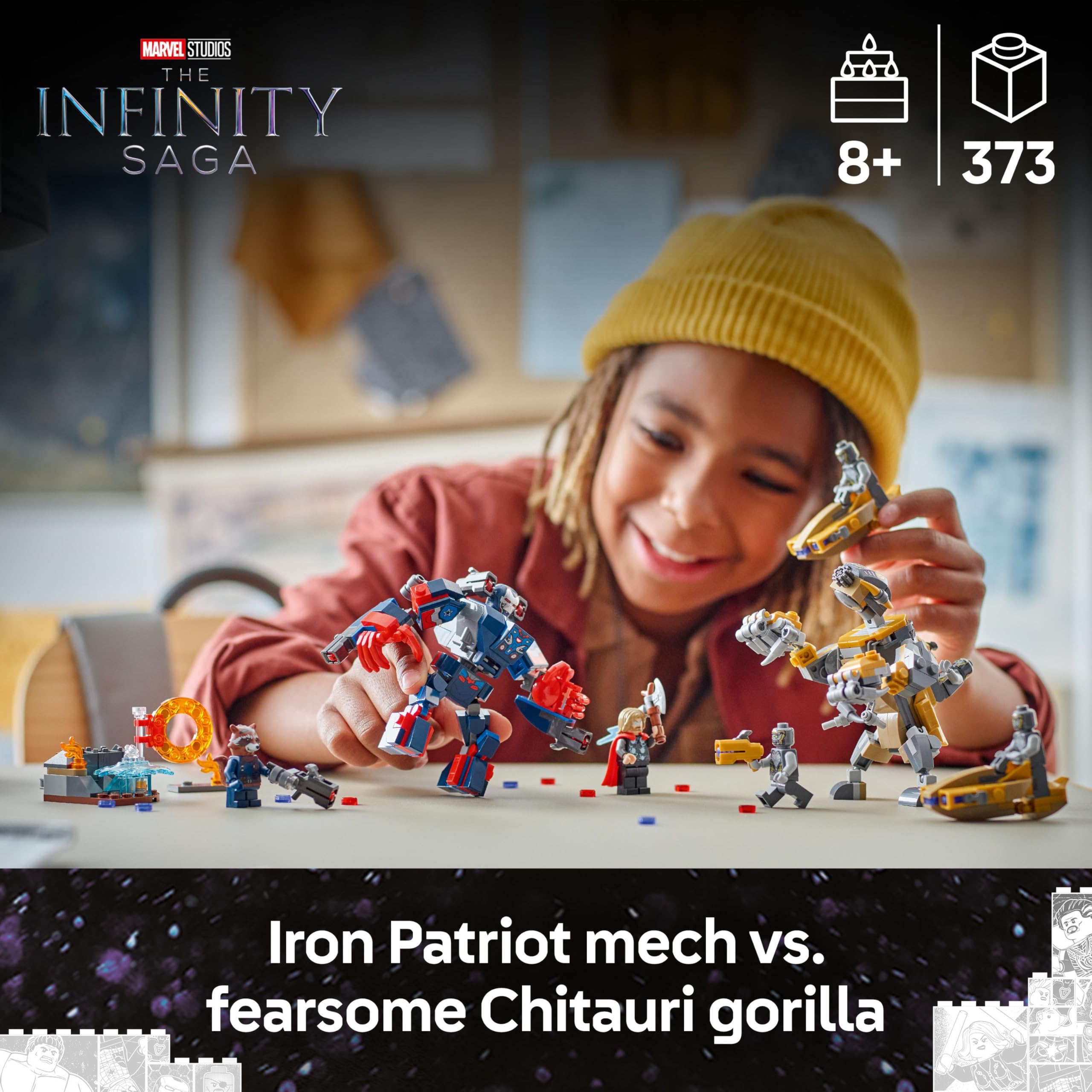 LEGO Marvel Avengers: Endgame Thor vs. Chitauri Building Set | Ages 8+ | Model 76322 2