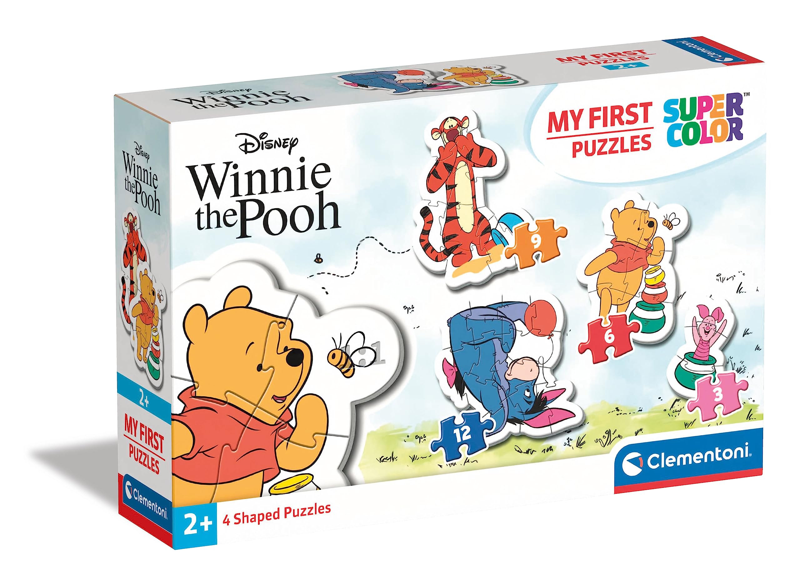 Clementoni My First Puzzle - Disney Winnie the Pooh | 3-6-9-12 Pieces | Ages 2+