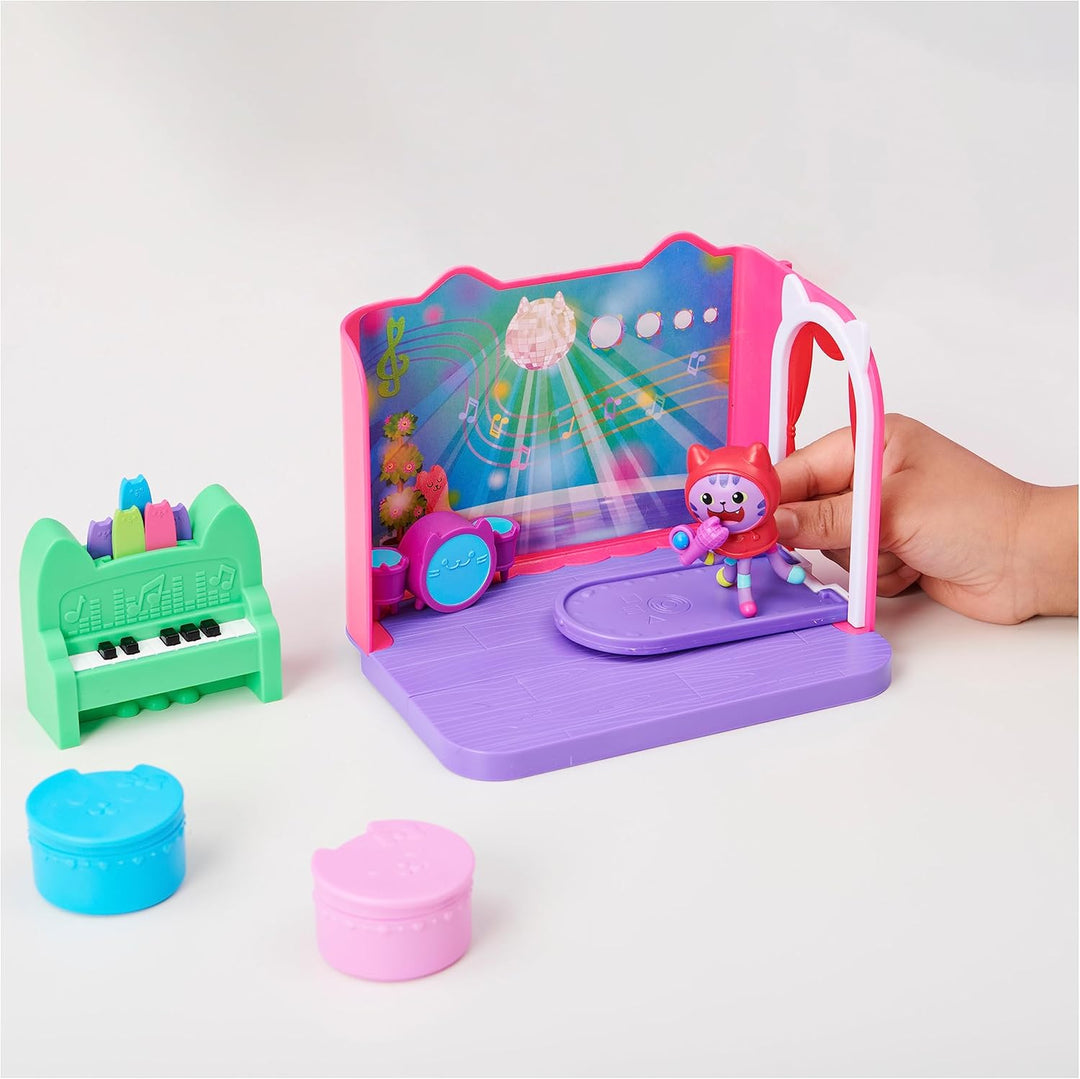 Gabby’s Dollhouse Groovy Music Room Playset with Daniel James Catnip Figure - Ages 3+