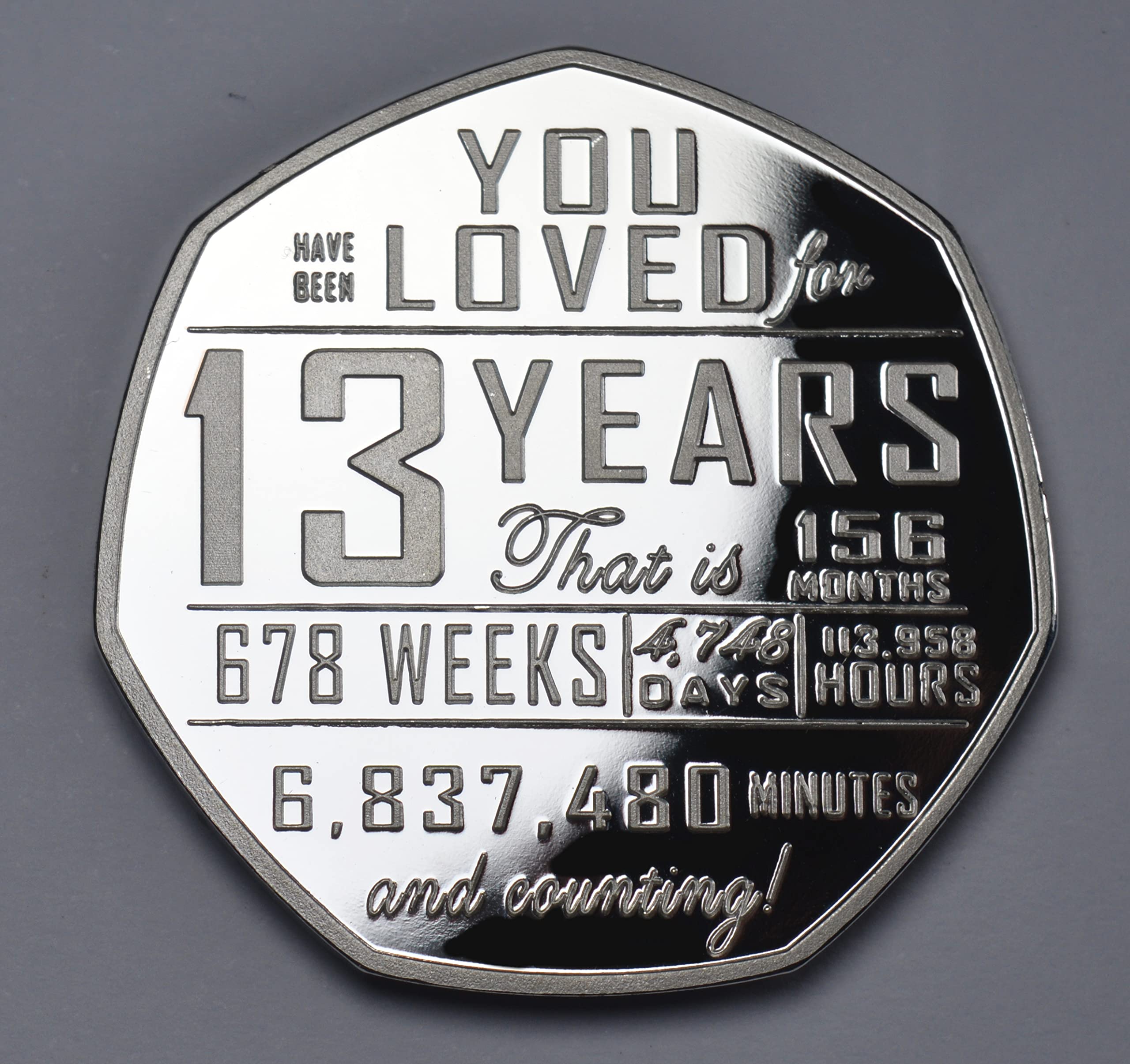 The Commemorative Coin Company 13th Birthday Silver Plated Coin | 8g | 27mm | Proof 3