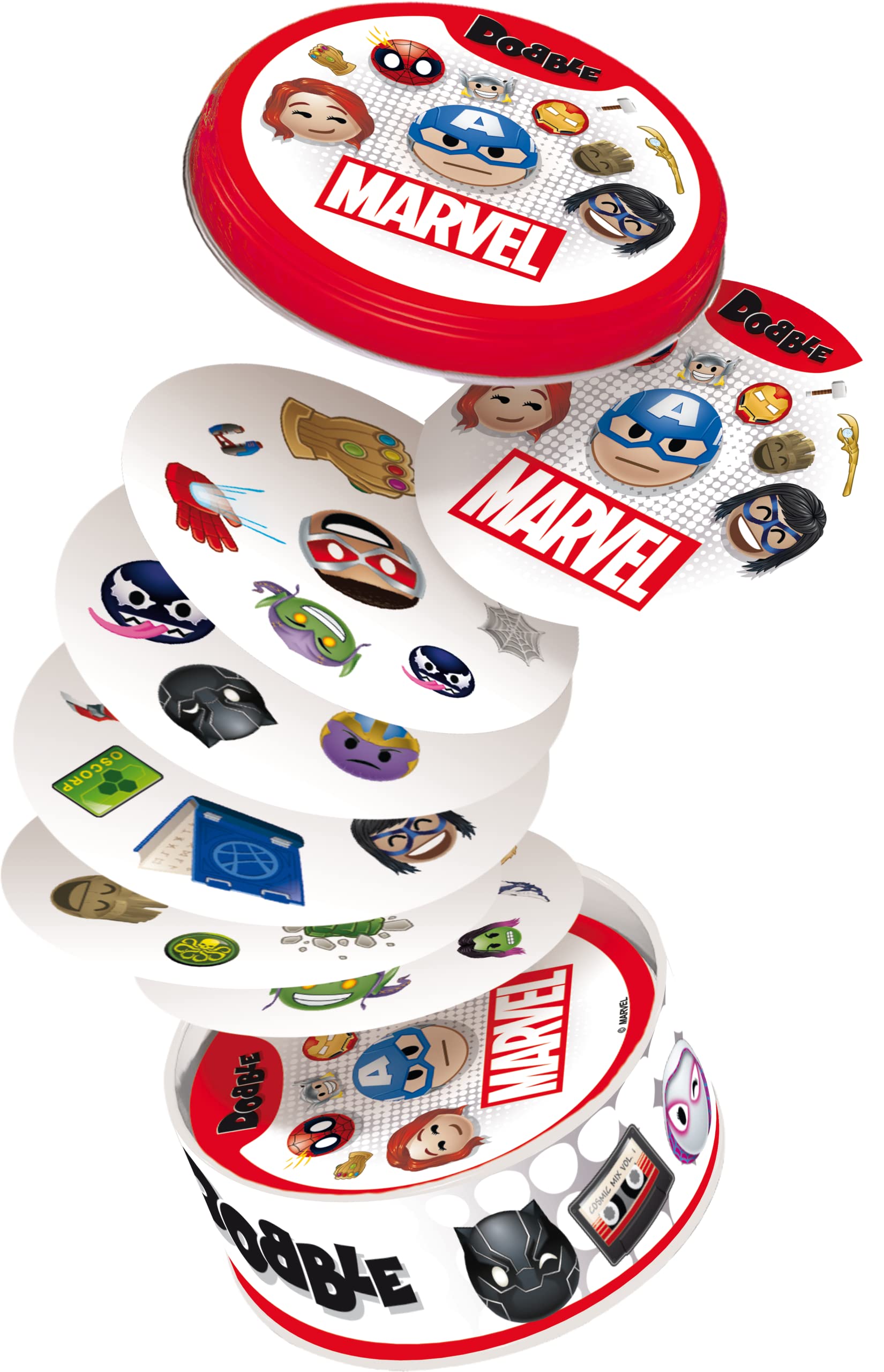 Asmodee Dobble Marvel Emoji Matching Card Game | Ages 6+ | 2-8 Players | 15 Min Playtime 2