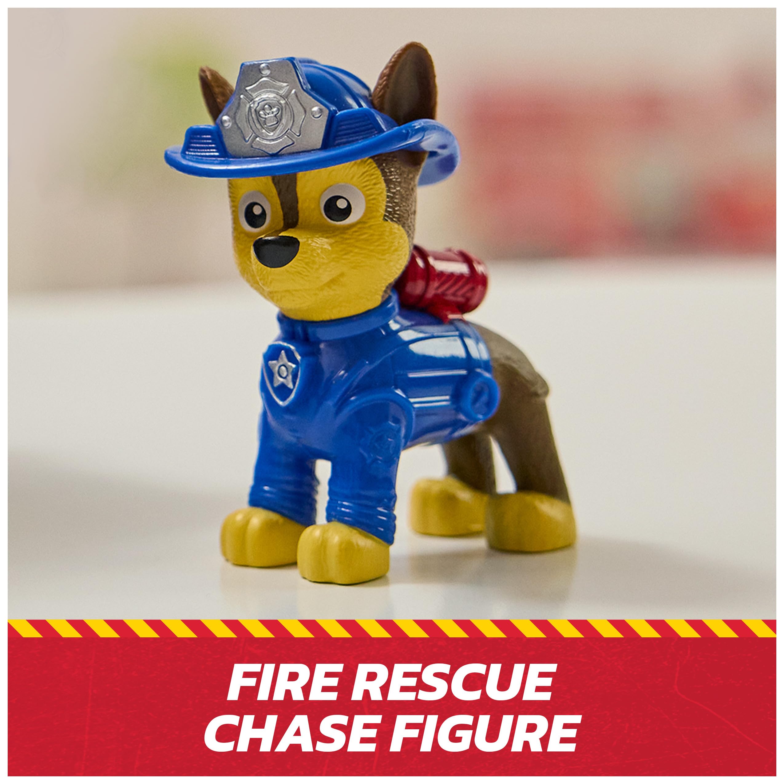 Paw Patrol Chase Rescue Fire Cruiser Truck with Figure, Launcher, and 2 Projectiles | Ages 3+ 5