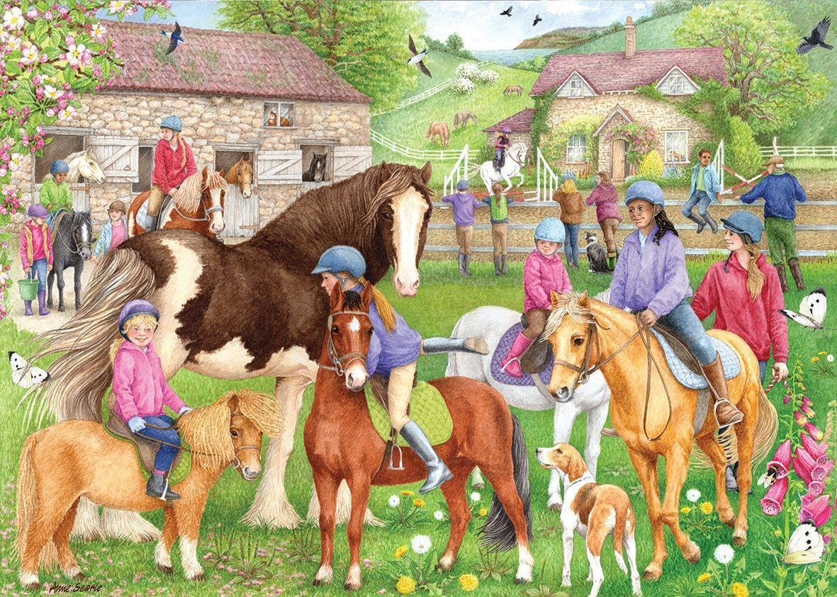 Falcon de Luxe Riding School 1000-Piece Jigsaw Puzzle by Anne Searle - Adult Puzzle 5