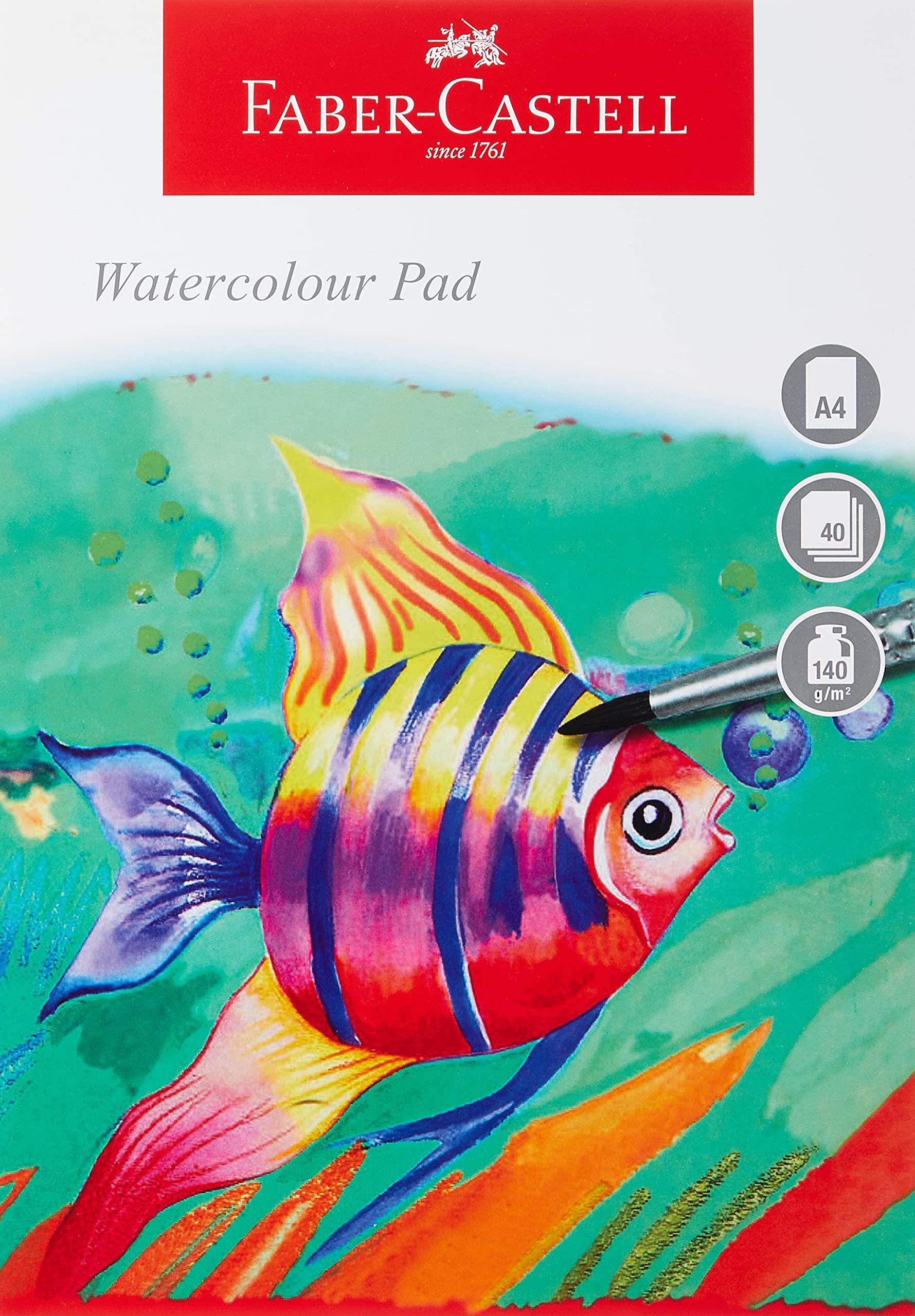 Faber-Castell A4 Watercolour Pad | 140 g/m2 Paper | 40 Sheets 1