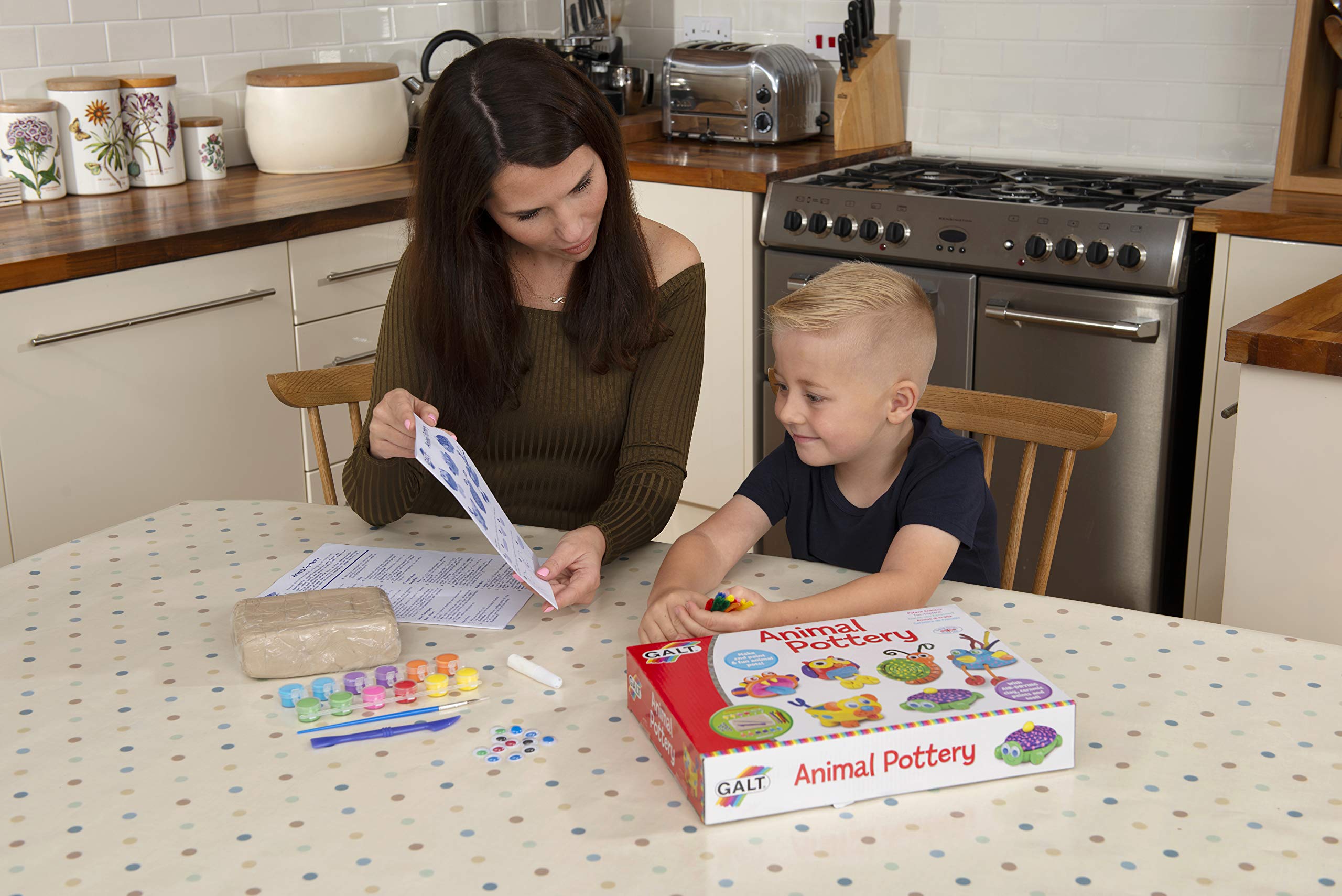 Galt Animal Pottery Kids' Craft Kit - Air-Drying Clay Set for Ages 6+ 2