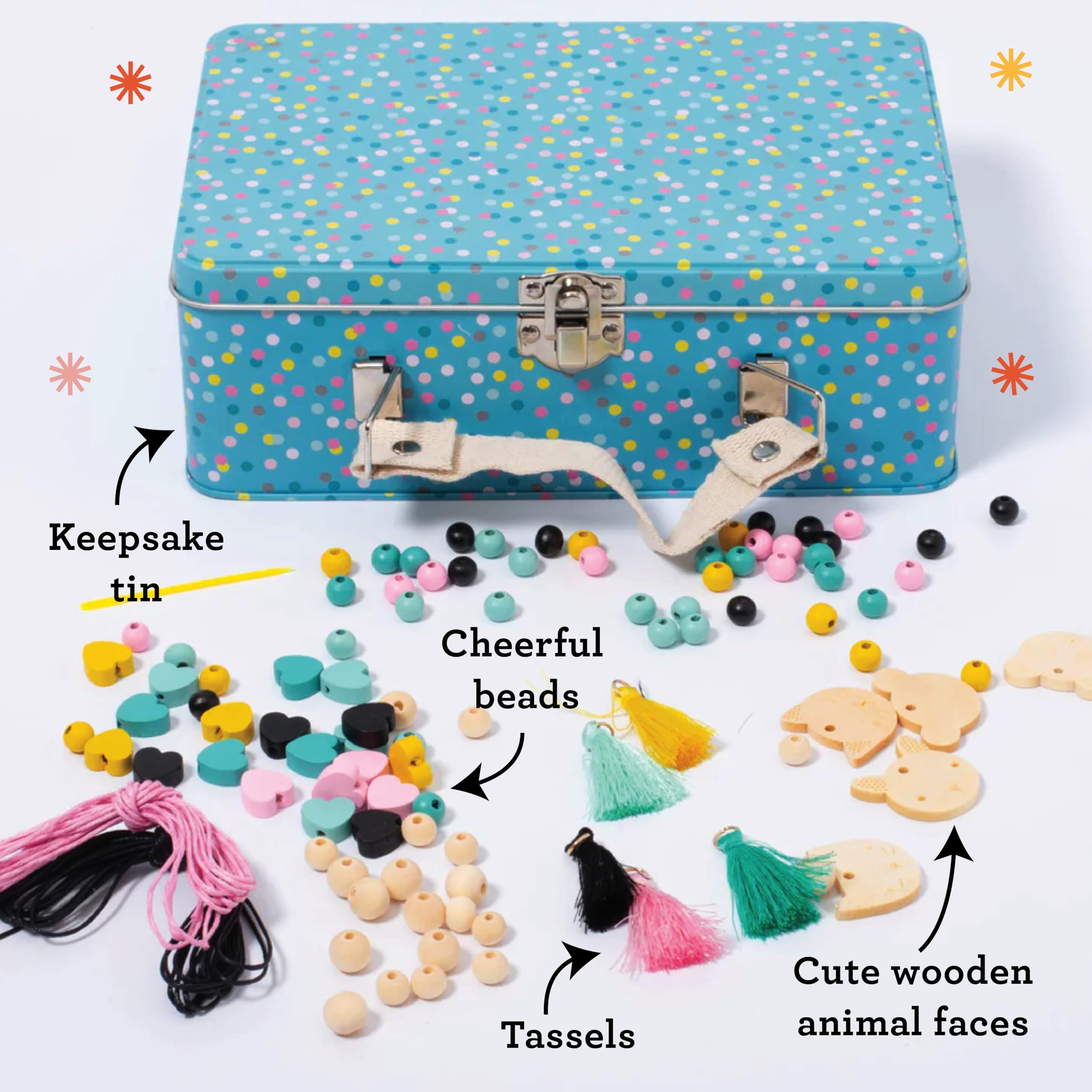 Petit Collage DIY Wood Jewellery Kit - Arts & Crafts for Kids 6+ 6