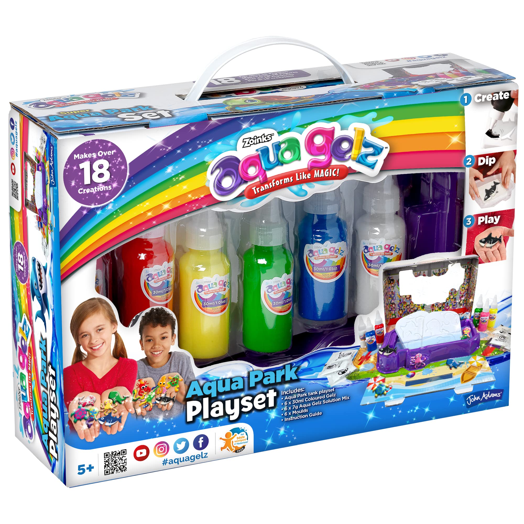 AquaGelz Aqua Park Playset - Squishy Aquatic Creations for Kids 5+ 5