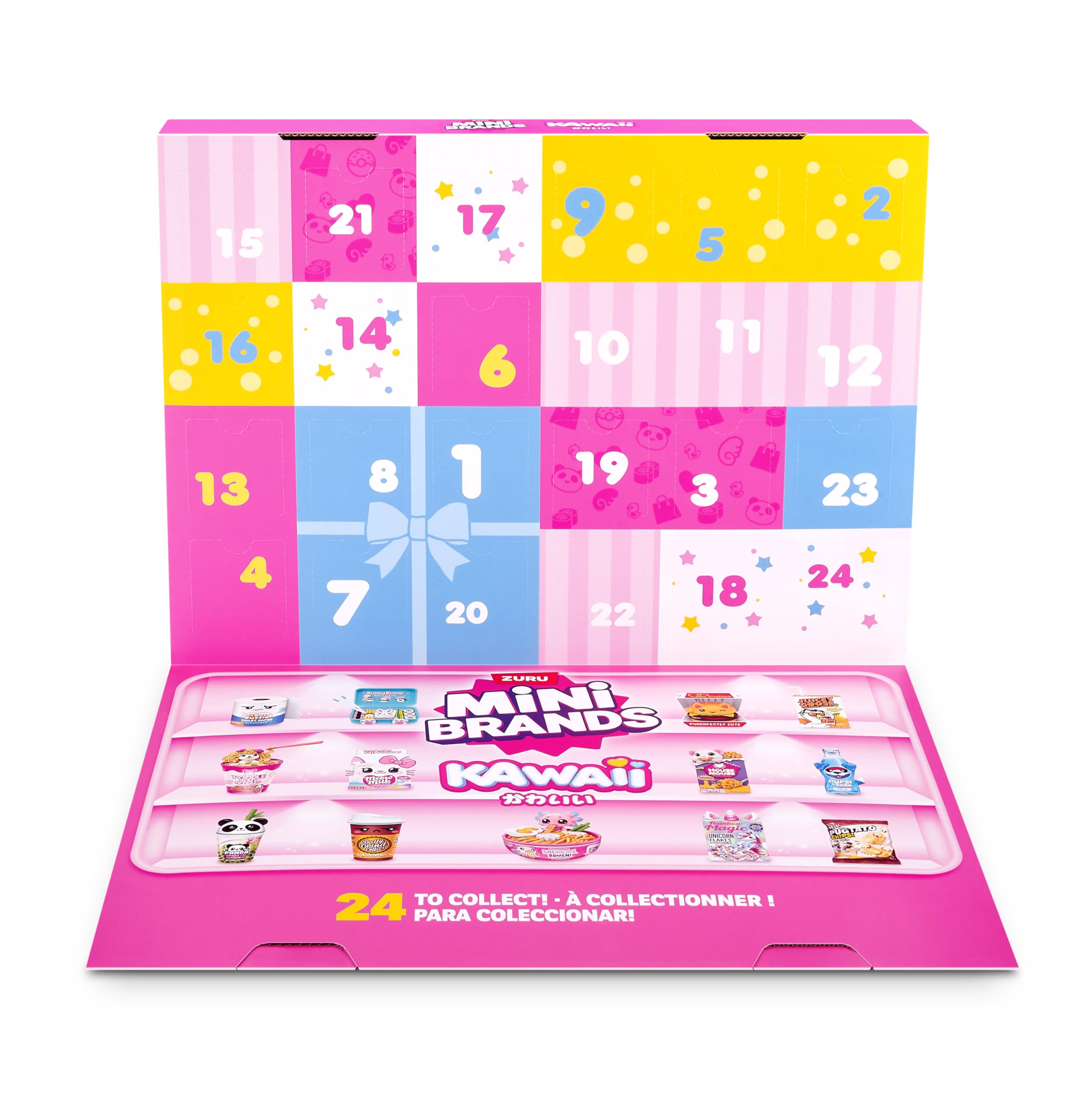 Mini Brands Kawaii Advent Calendar by ZURU - Collectible Seasonal Toy with 24 Mini Treasures 2
