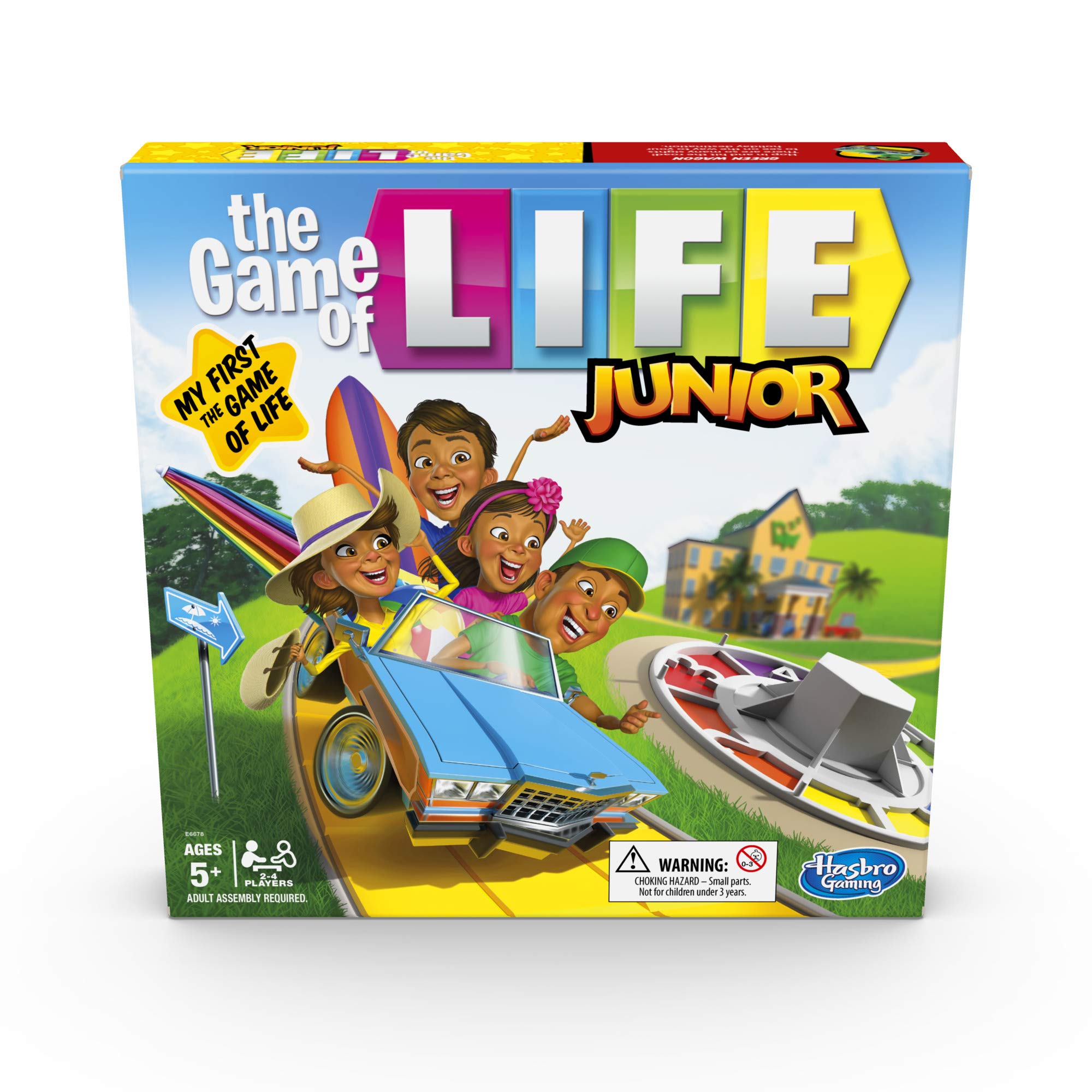Hasbro Gaming The Game of Life Junior Board Game - Family Vacation Adventure for Kids Ages 5+, 2-4 Players