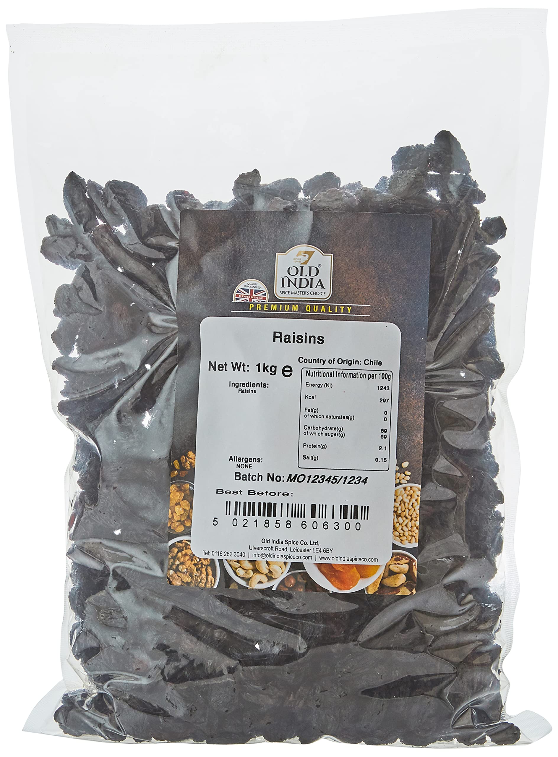 Old India Raisins - 1kg Natural Dried Fruit