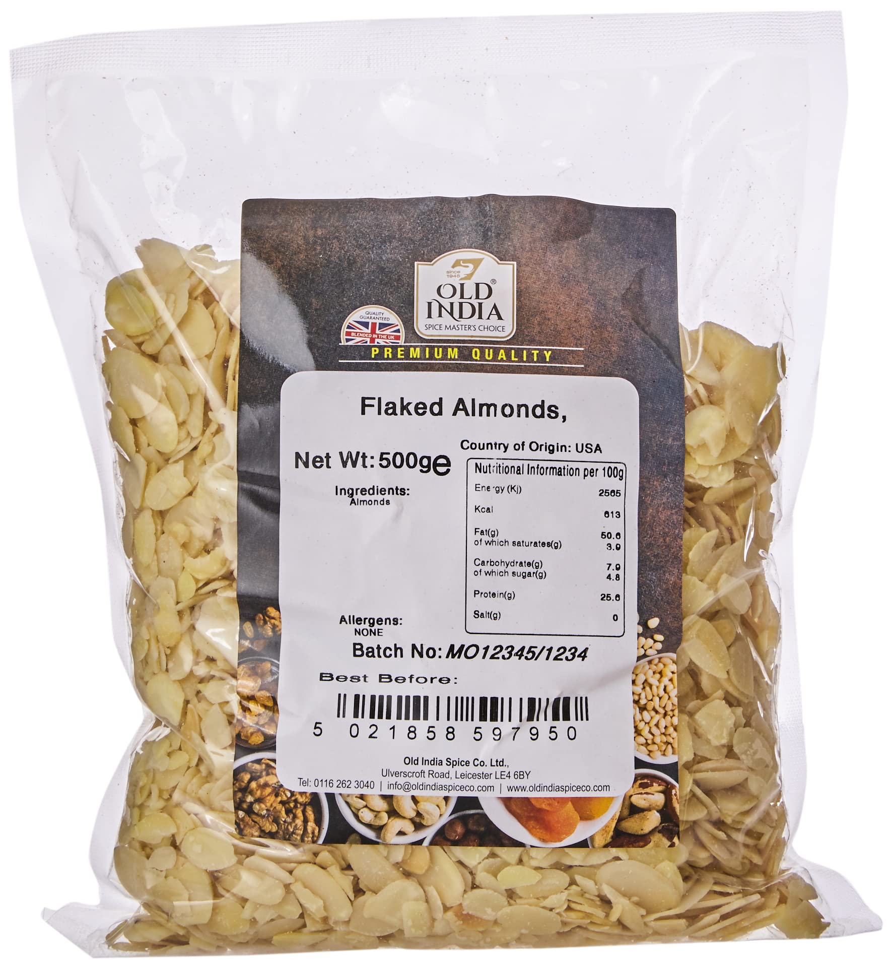 Old India Flaked Almonds 500g