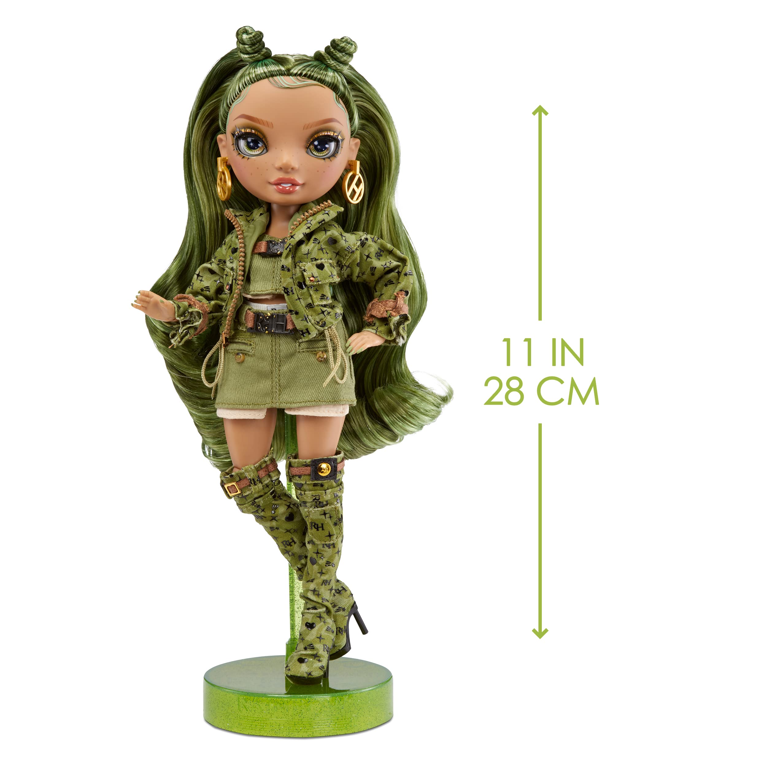 Rainbow High Olivia Woods Fashion Doll - 11 Inch, Poseable, Green Outfit | Ages 6+ 3