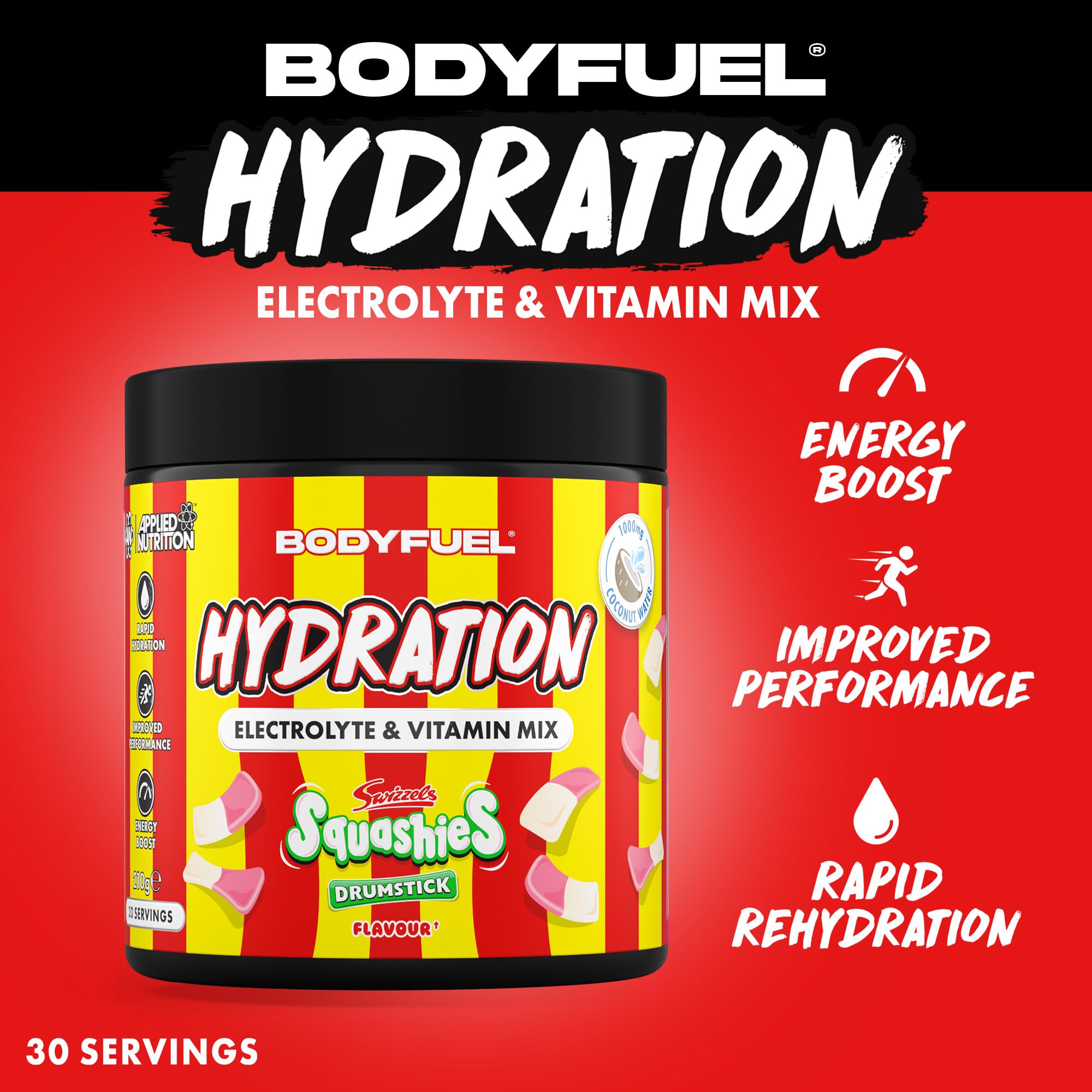 Applied Nutrition BodyFuel Hydration Electrolyte & Vitamin Powder - 30 Servings | Vegan & Halal Certified 2