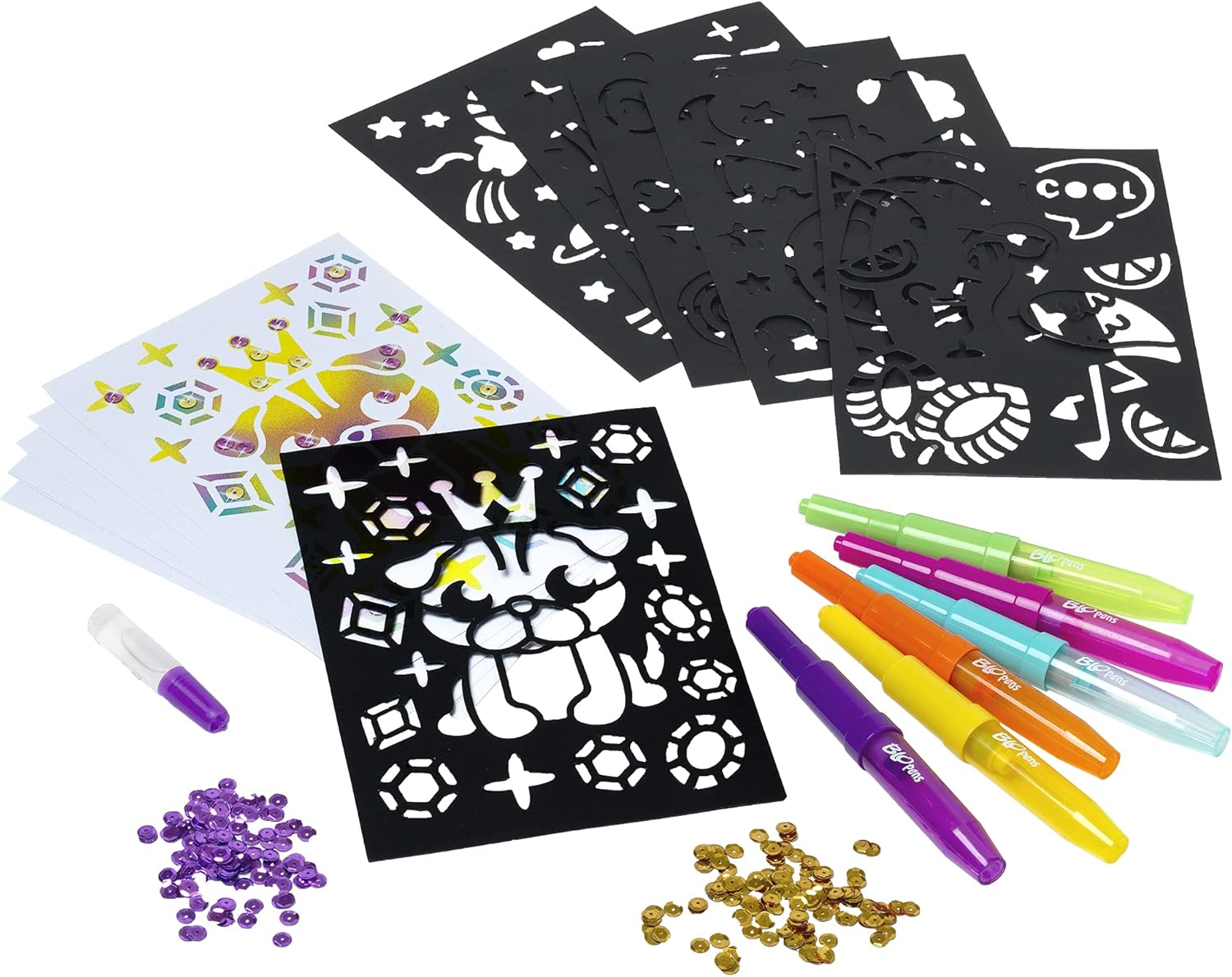 BLOPENS Sequins Activity Set - Sparkle Airbrush Art for Kids 4+ 2
