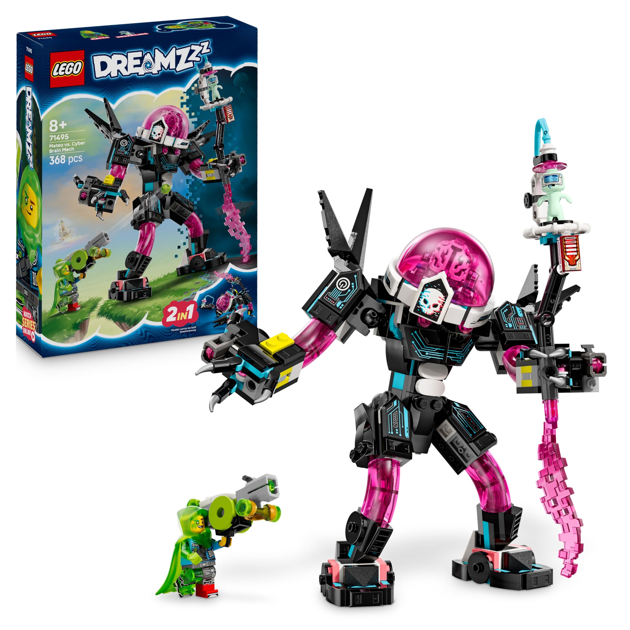 LEGO DREAMZzz Mateo vs. Cyber Brain Mech Building Set - 2-in-1 Robot & Scorpion | Ages 8+