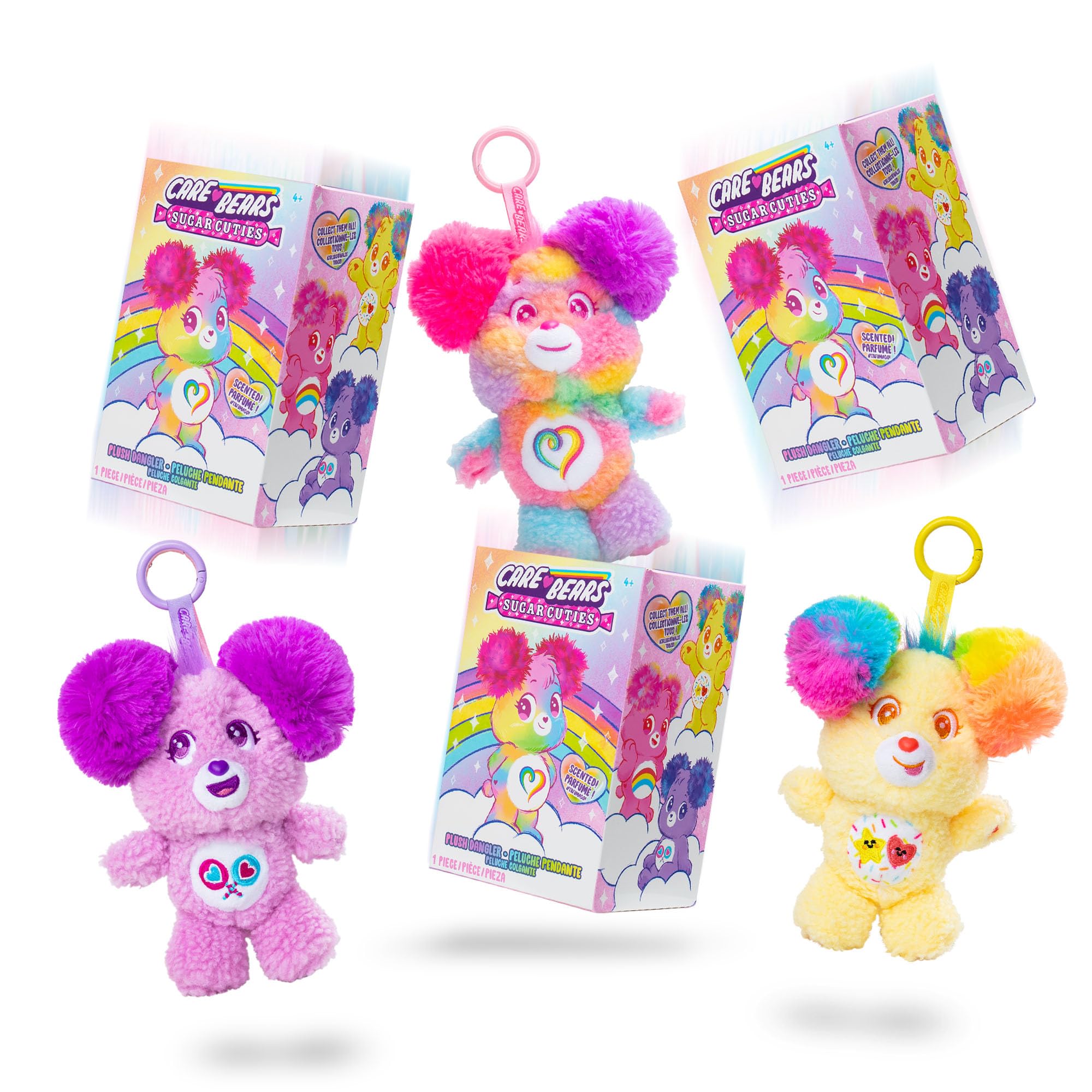 Basic Fun Care Bears Sugar Cuties 15cm Plush Clip-On Soft Toy | Surprise Collectible