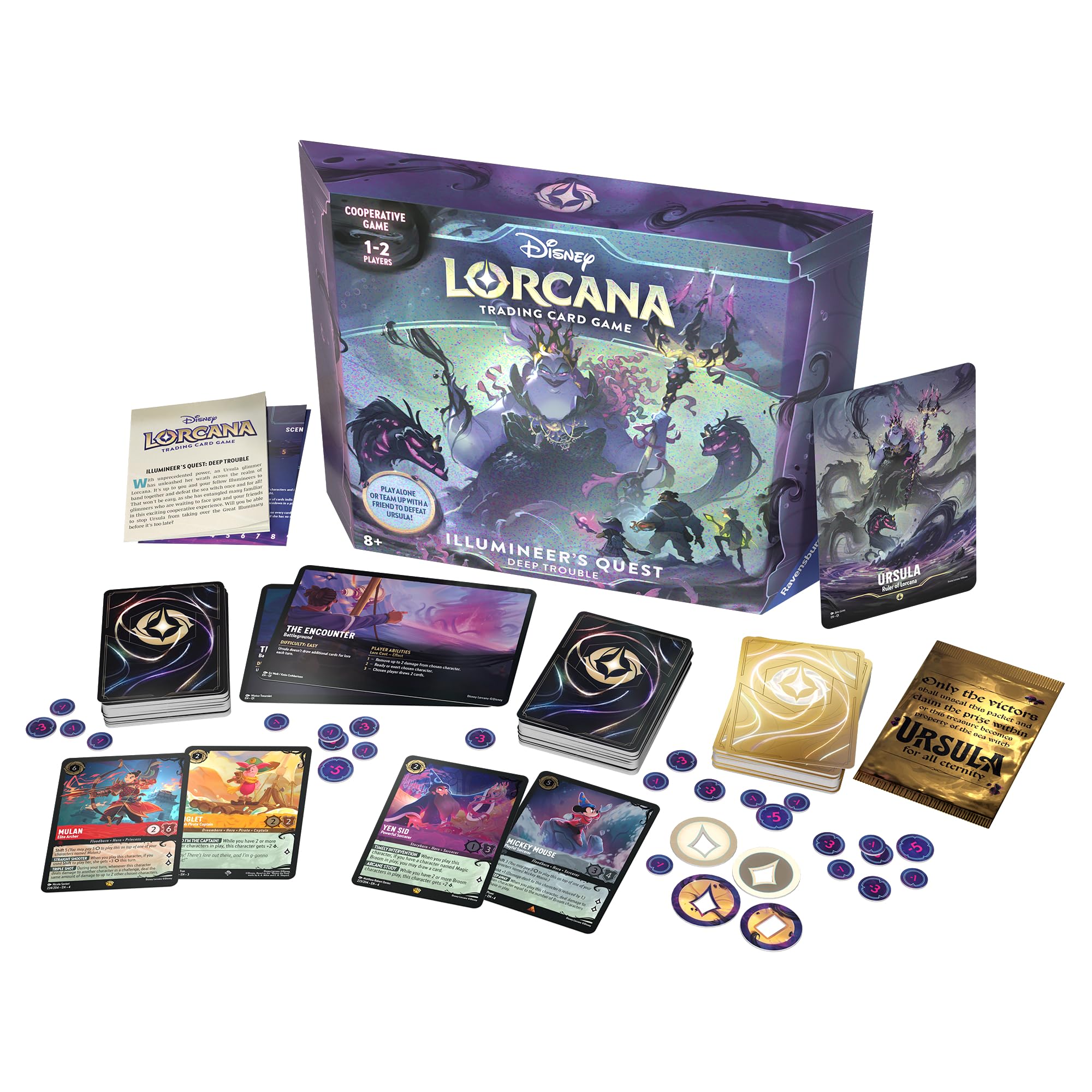 Ravensburger Disney Lorcana Deep Trouble Gift Pack - Set 4: Ursula's Return | Ages 8+