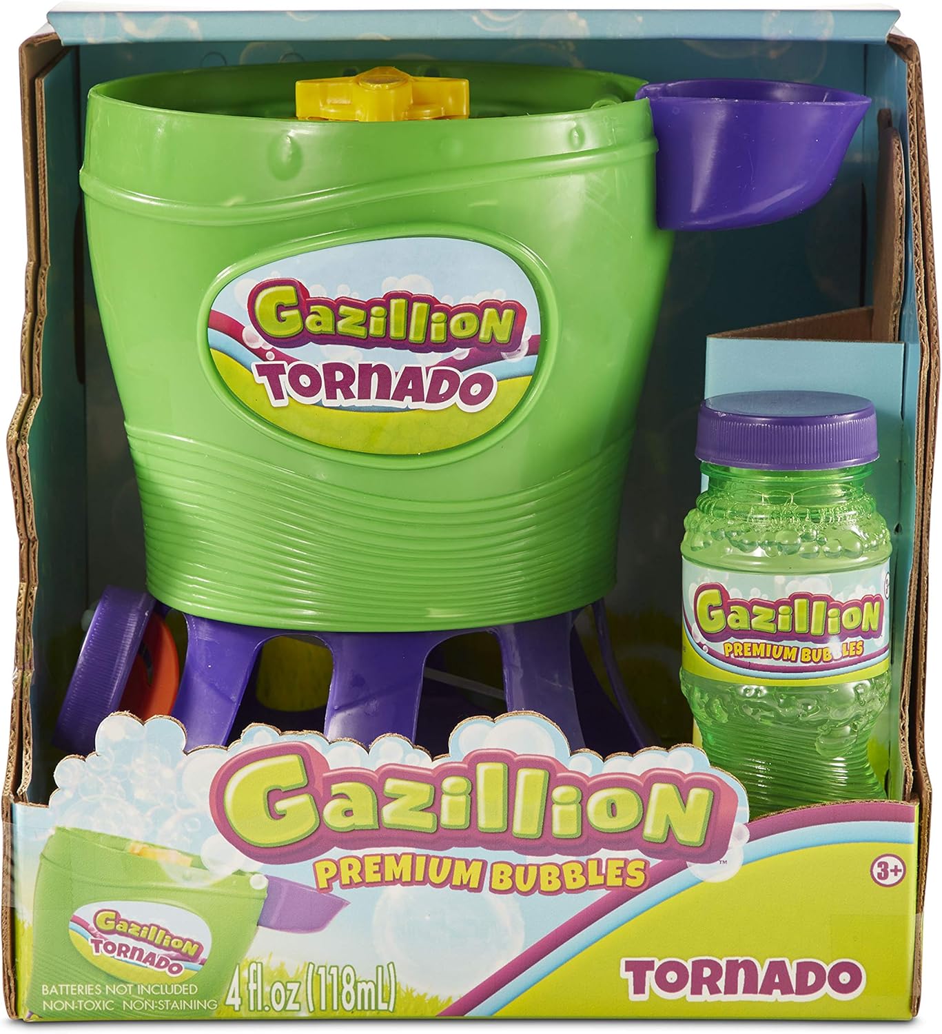 Gazillion Bubbles Gazillion Tornado Bubble Toy 36365, Green, Blue, Yellow, Multi 5