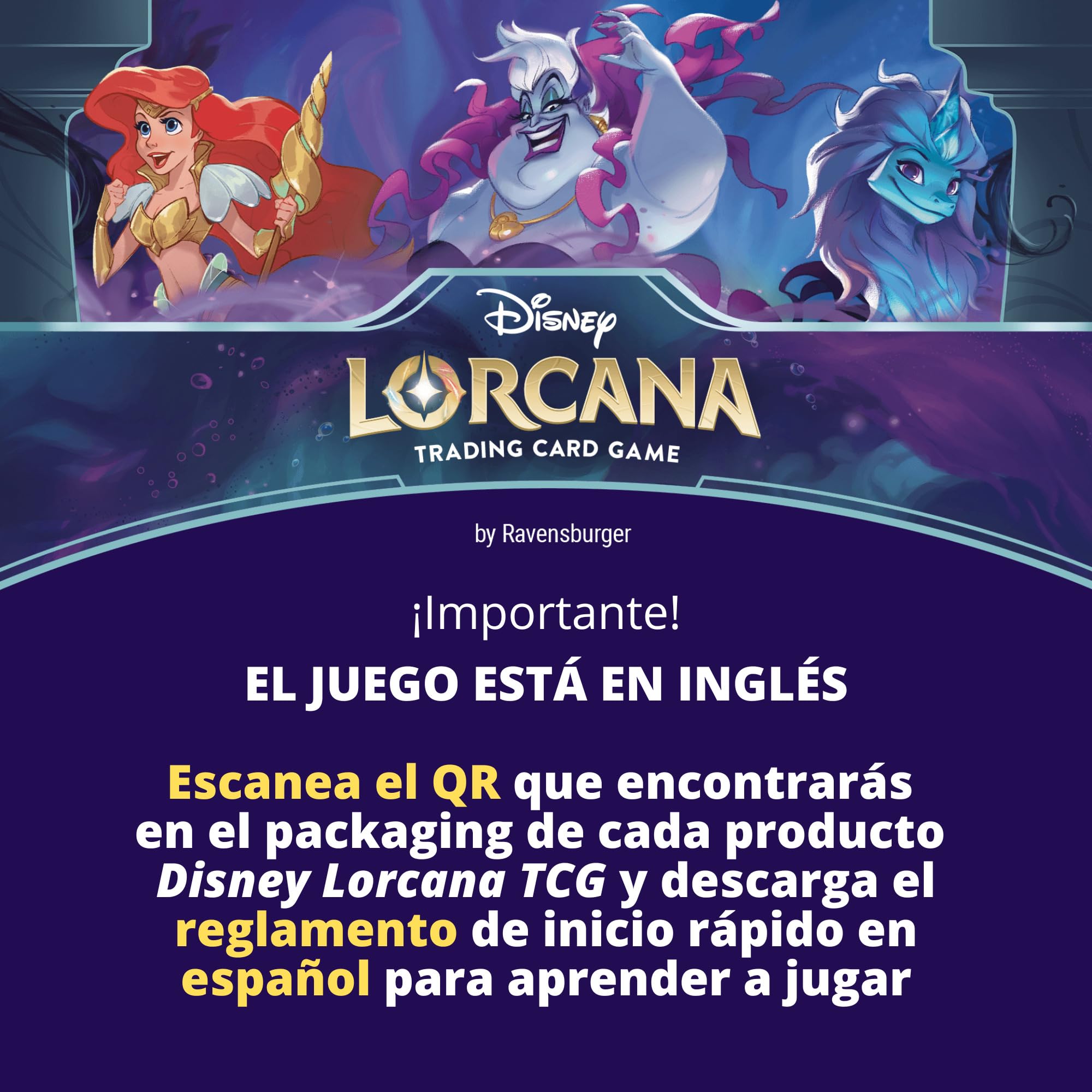 Ravensburger Disney Lorcana Trading Card Game Starter Deck - Ages 8+ | 60 Cards + Booster Pack 3
