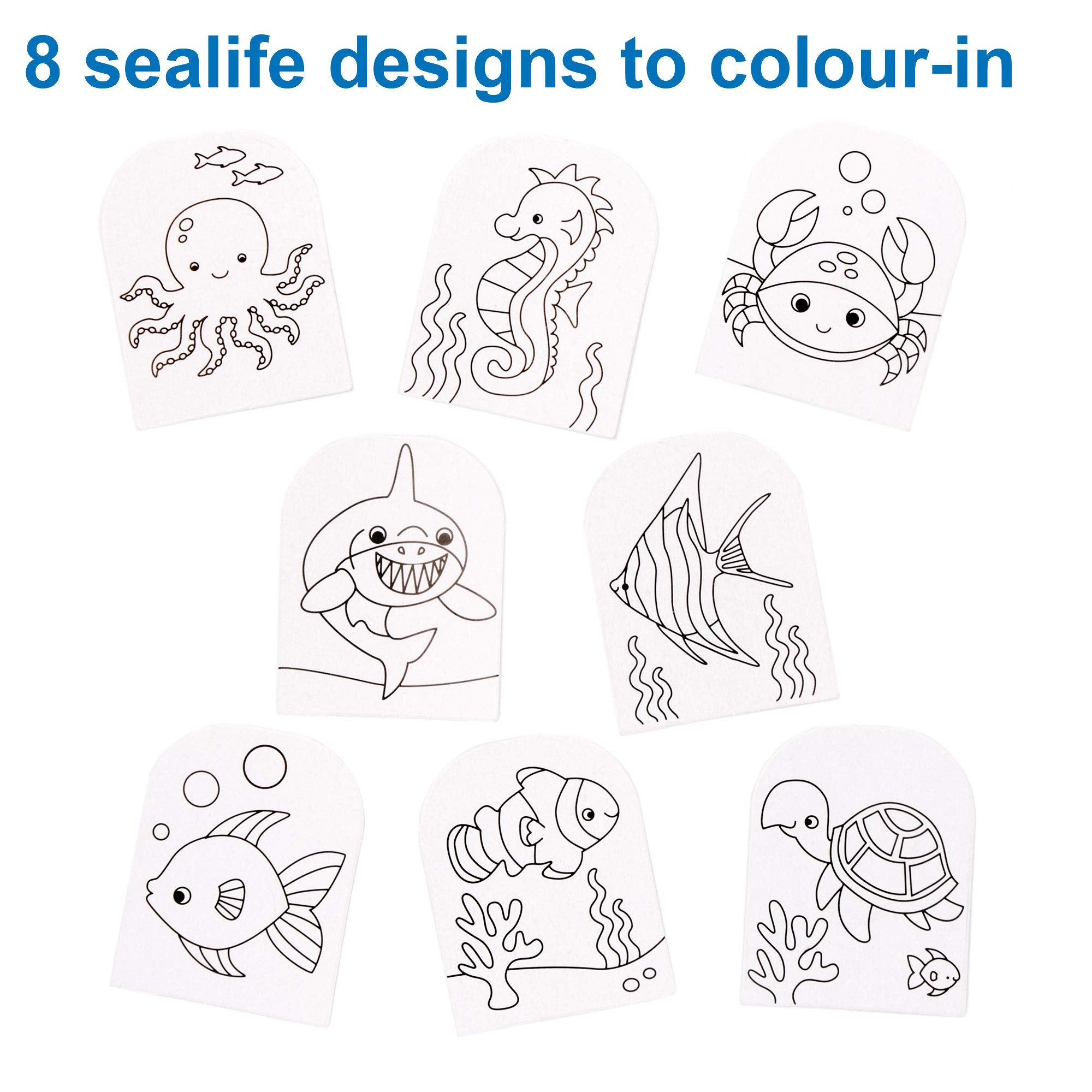 Baker Ross ET437 Sealife Colour-In Snow Globes (Box of 4) Craft Kit 5