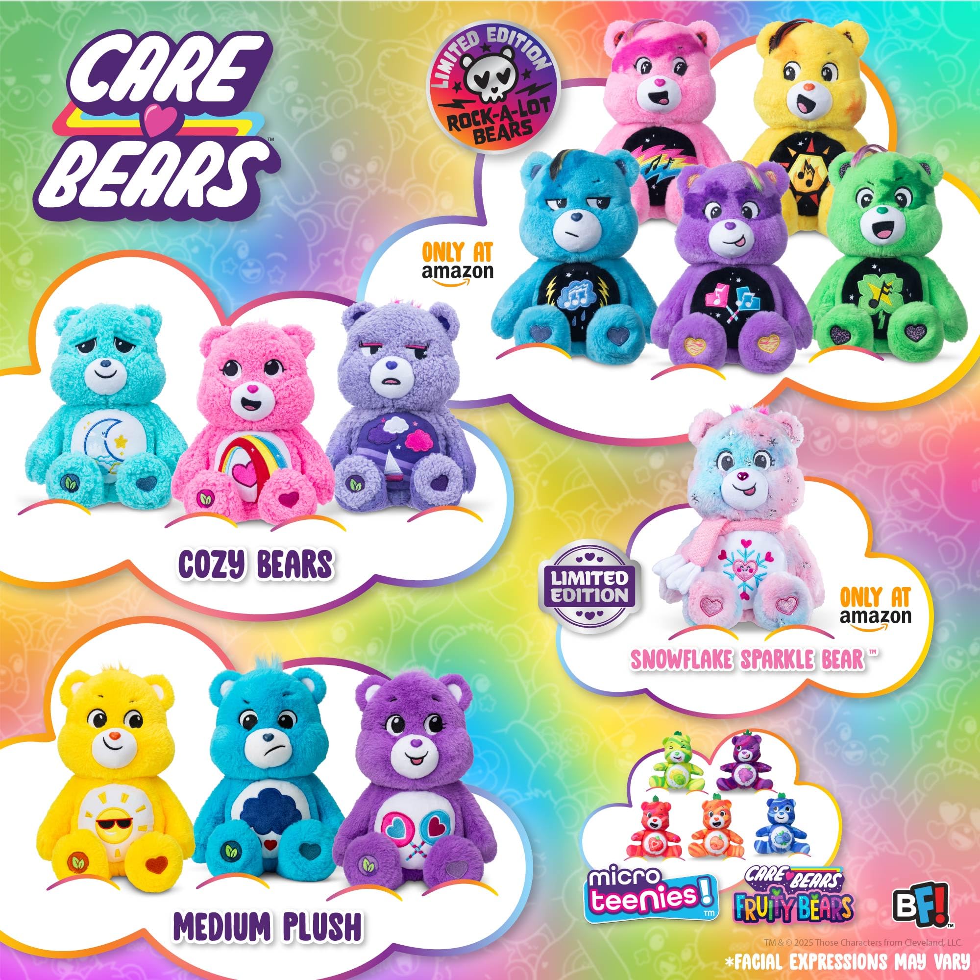 Care Bears Bedtime Bear Cosy Collection Plush - 35cm Medium Size | Eco-Friendly Material | Moon & Star Badge 8