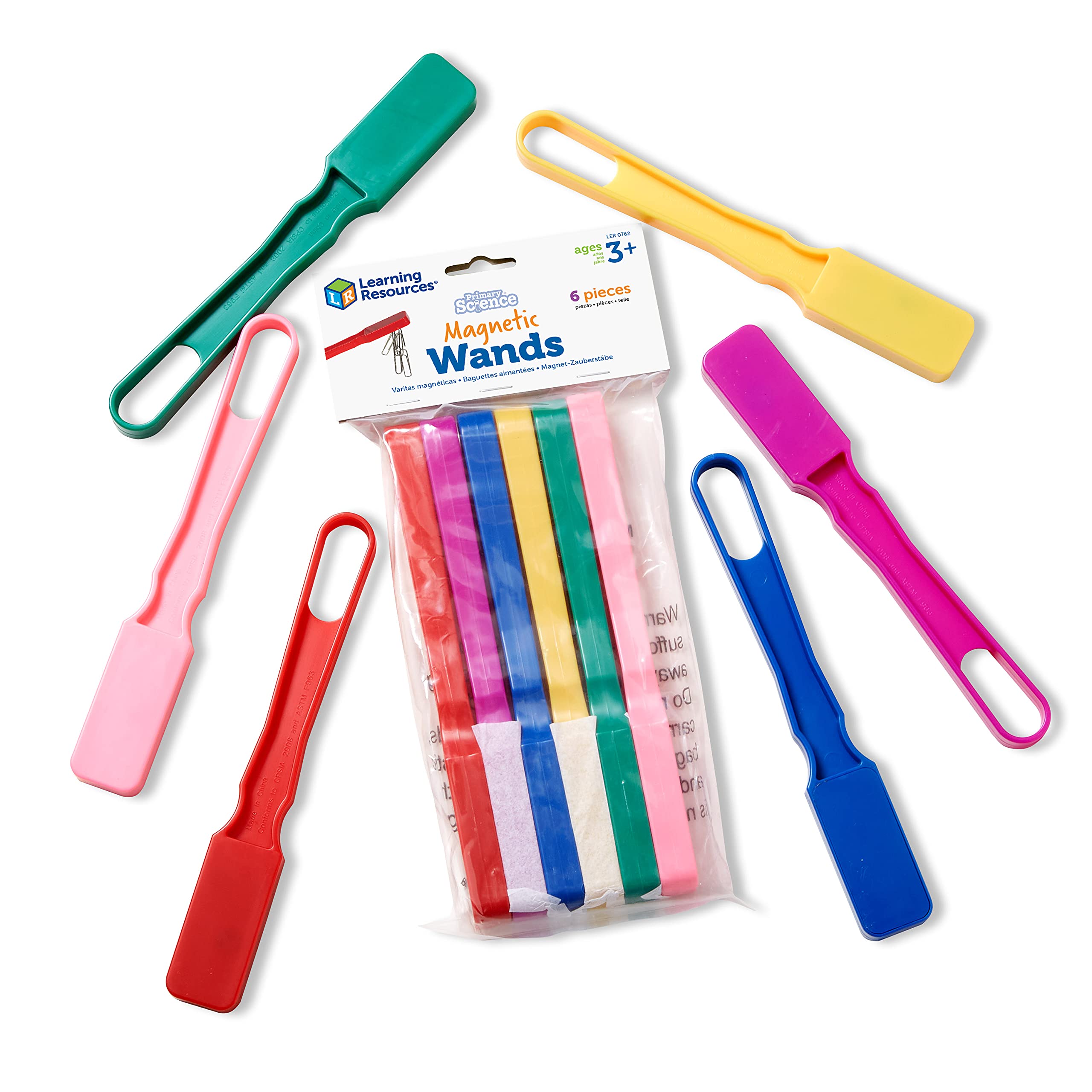 Learning Resources Magnetic Wands - Set of 6 for STEM Exploration | Ages 3-7
