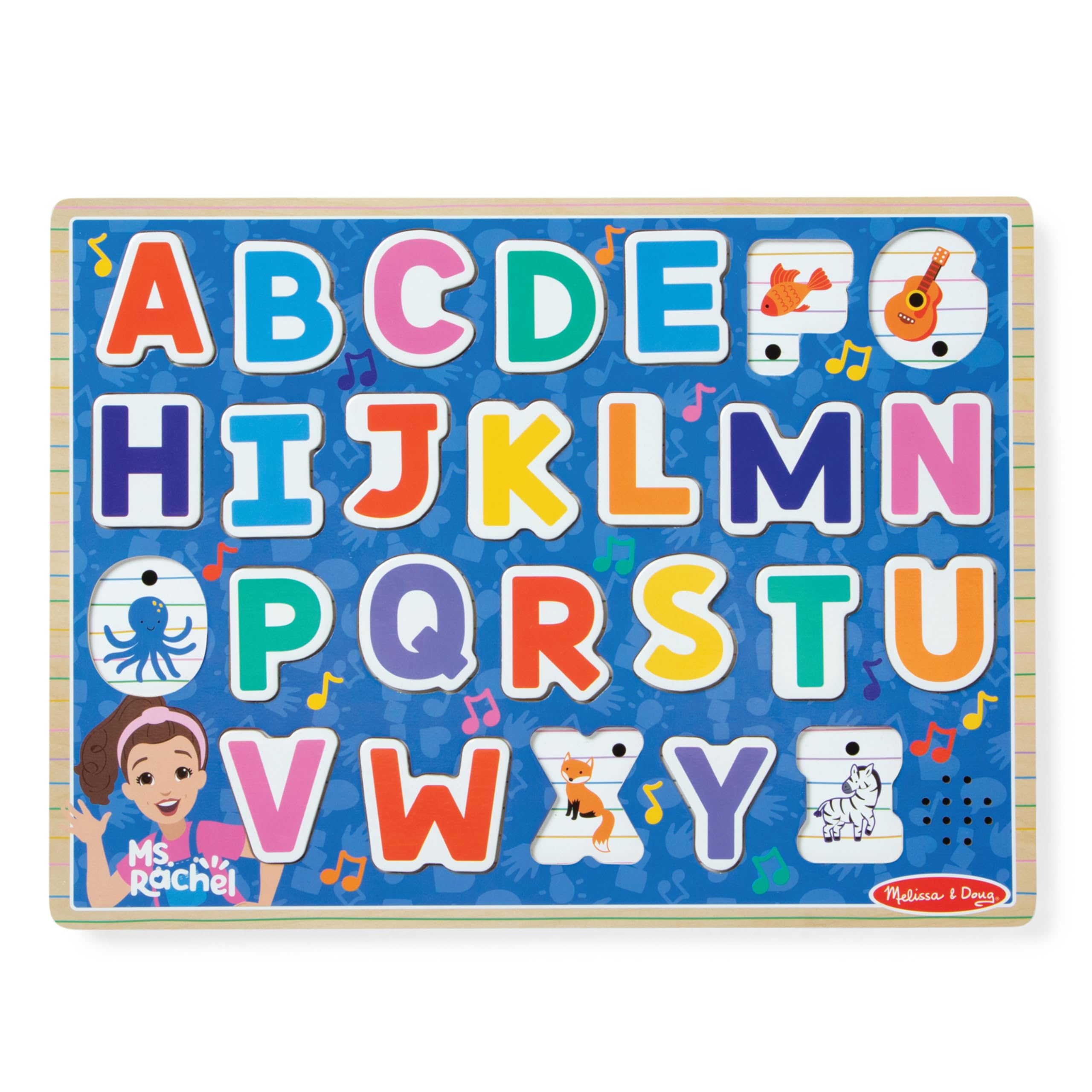 Melissa & Doug Ms Rachel Wooden Phonics Alphabet Sound Puzzle - 26 Pieces, Ages 2+ 4
