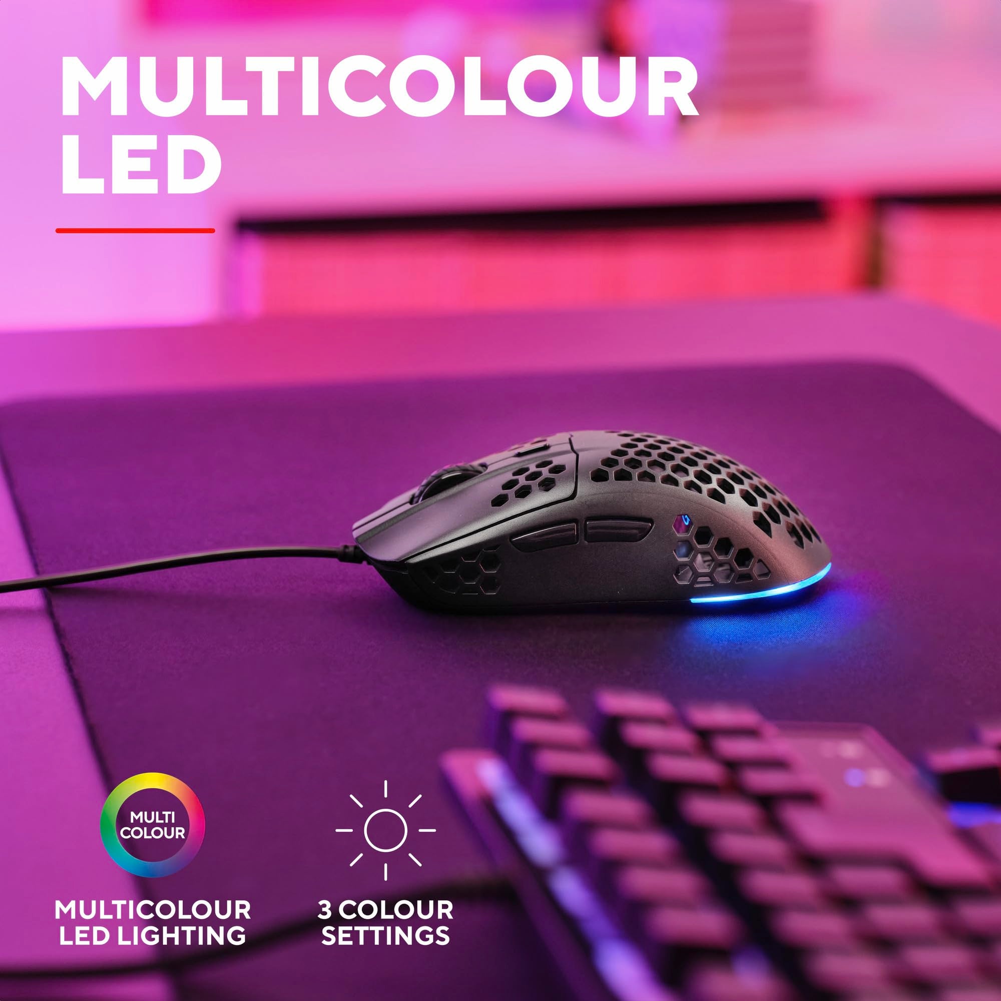 Trust Gaming GXT 928 Helox Superlight Wired Gaming Mouse 65g with RGB Lighting & Adjustable DPI 17