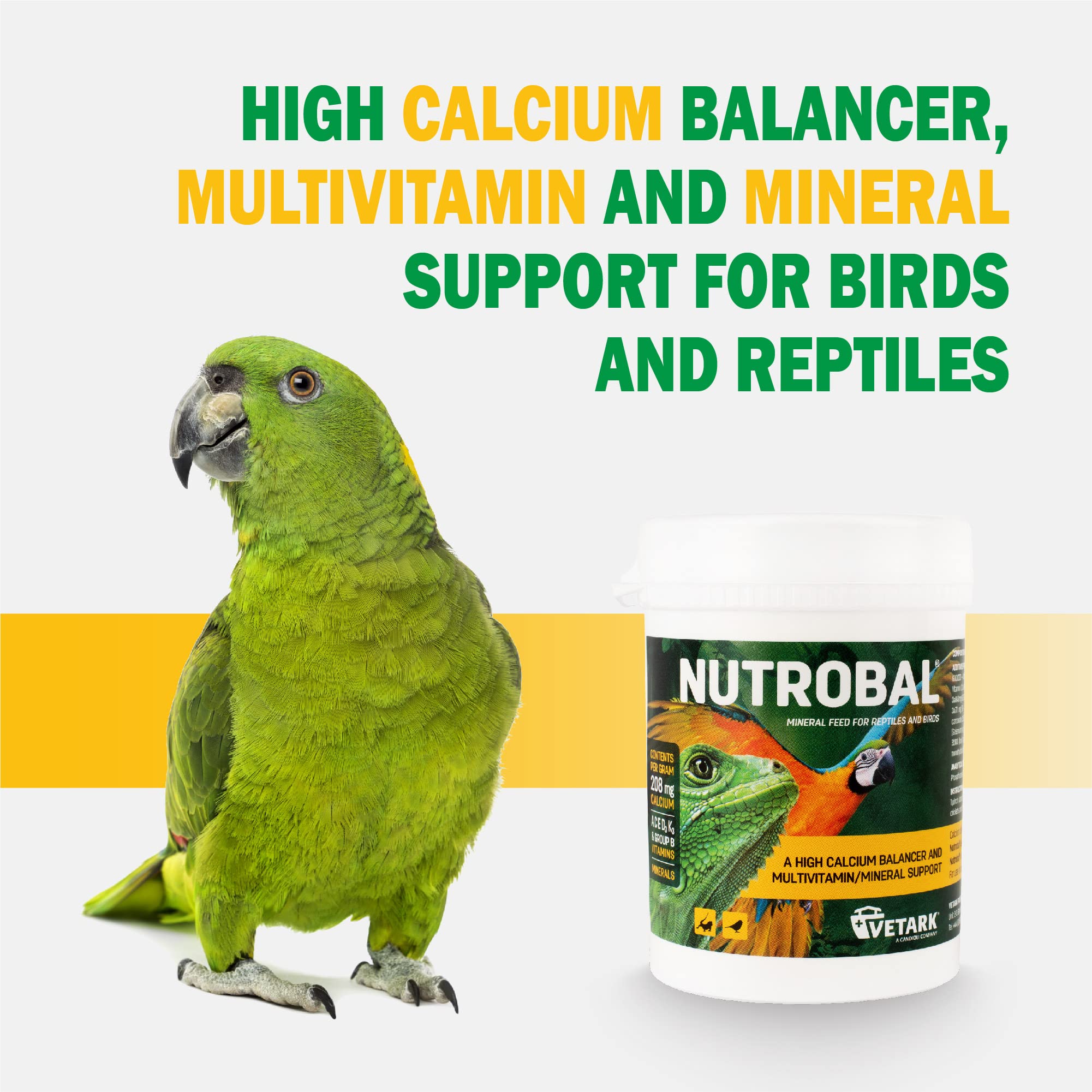 Vetark Nutrobal High Calcium Balancer Multivitamin Powder for Reptiles & Birds | 100 g 4