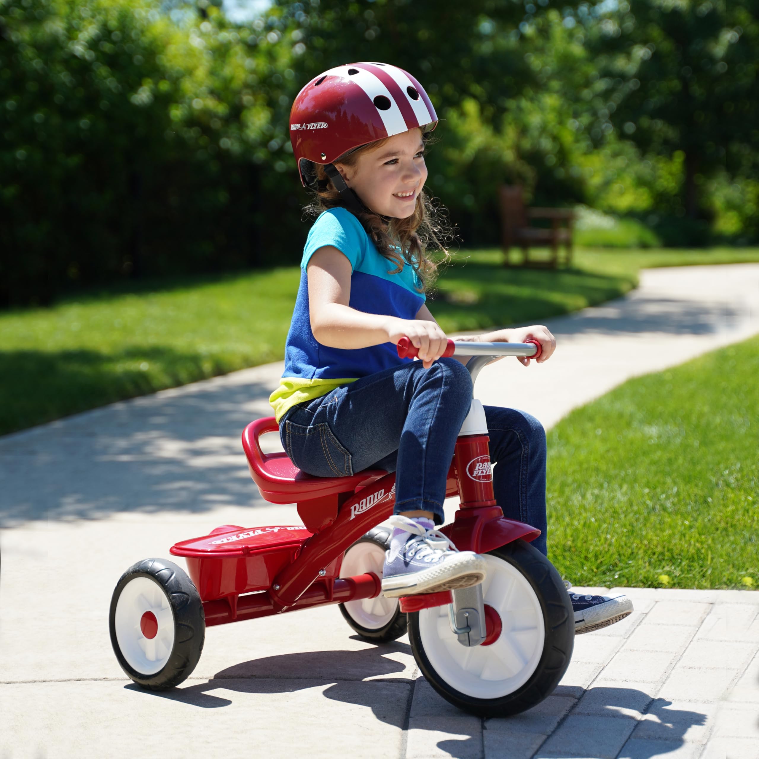 Radio Flyer Red Rider Trike - Adjustable Seat, Quiet Ride Tires | Ages 2.5-5