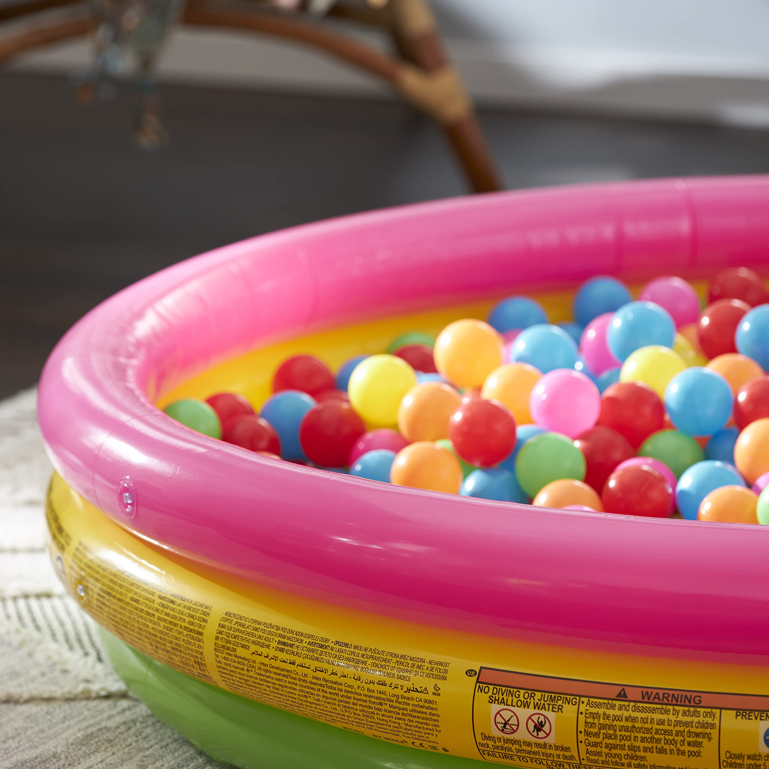 Intex 57422 3-Hoop Inflatable Paddling Pool - 147 x 33 cm | 76 Gallon Capacity 6