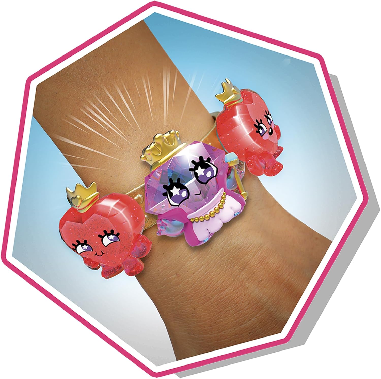 Bandai Pinky Promise The Royals 12 Pack - Gemmy Friends Collectible Set with Bracelet & Hair Clip 12