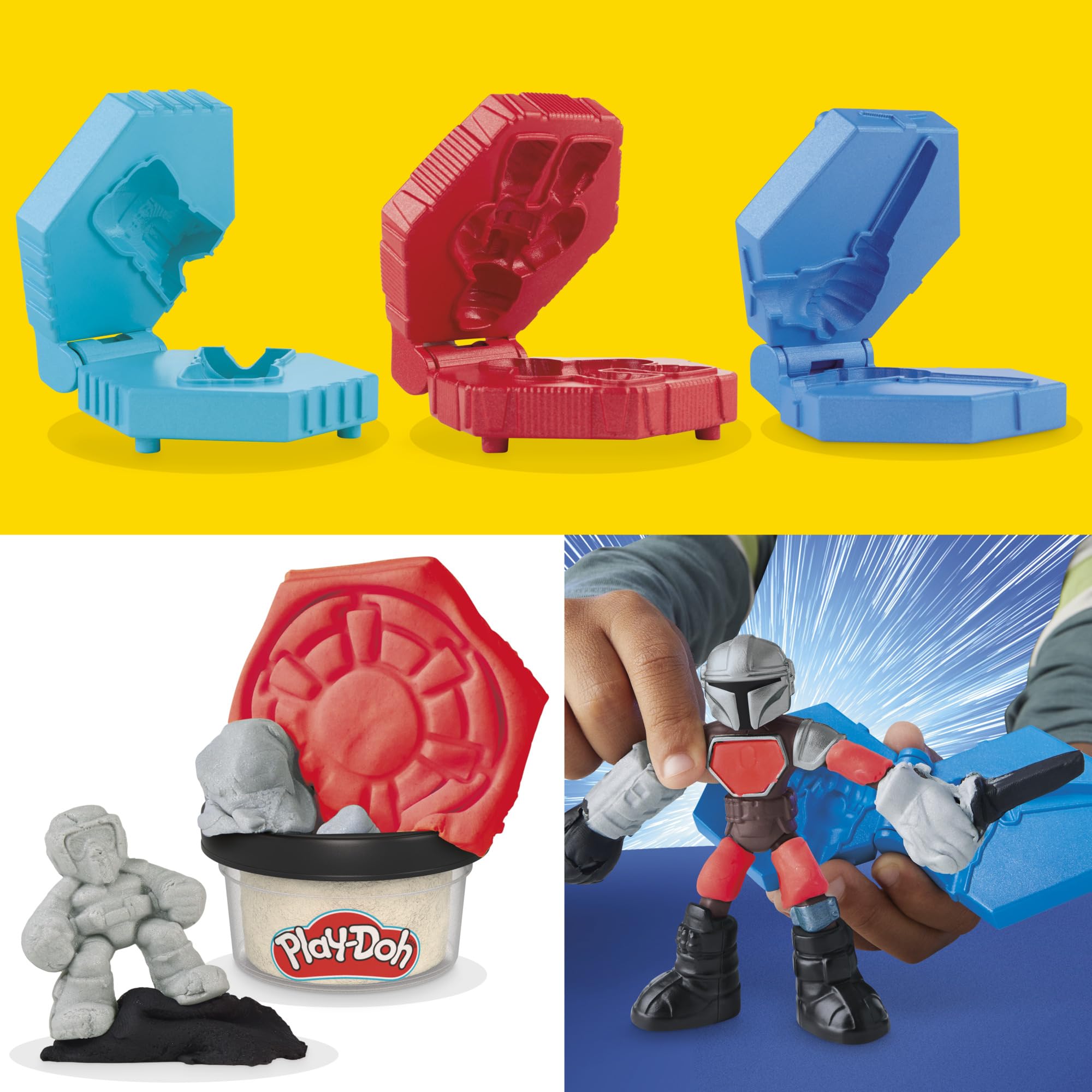 Play-Doh Star Wars: The Mandalorian Launching Speeder Playset | Ages 4+ | Includes 4 Cans 5