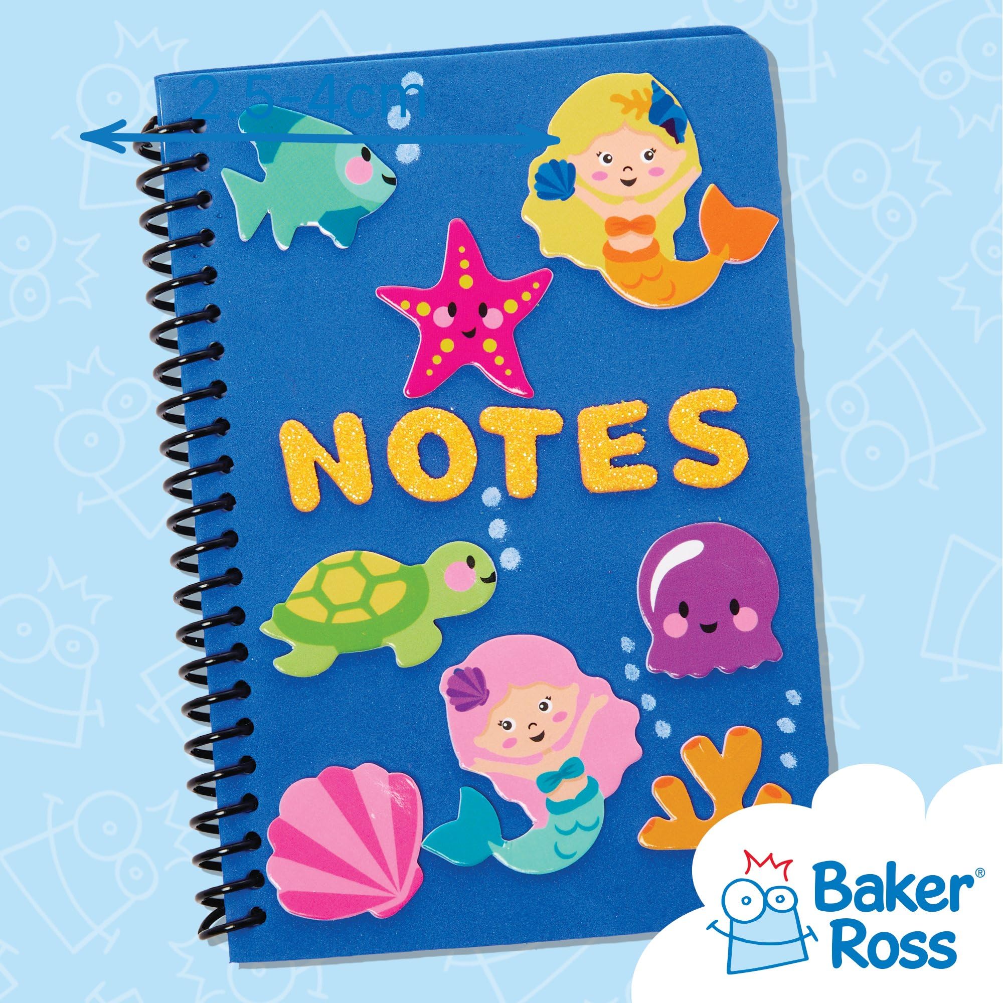Baker Ross Mermaid Foam Stickers - Pack of 200 | 50 Assorted Styles | 25mm-40mm 4