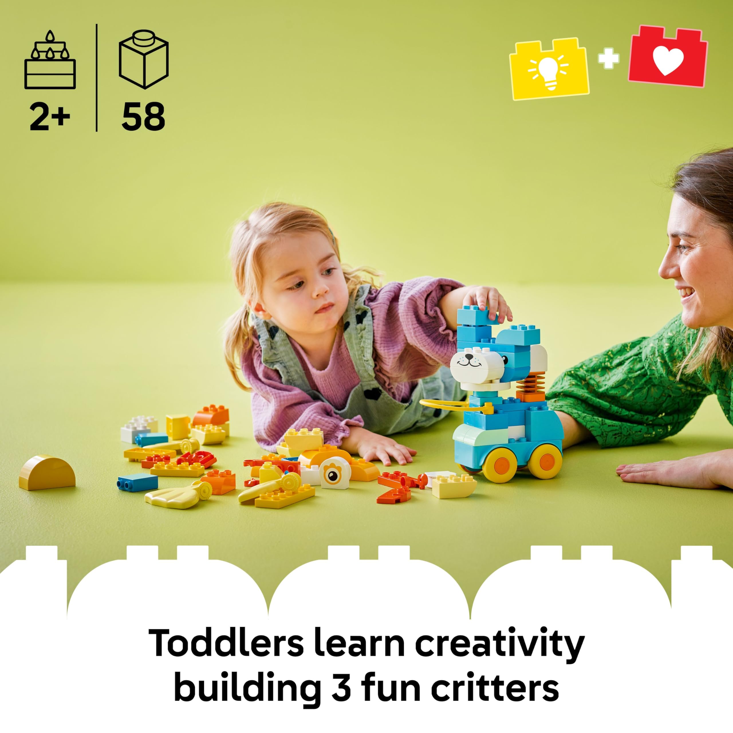 LEGO DUPLO Town 10448 3in1 Animals on Wheels Building Set | Ages 2+