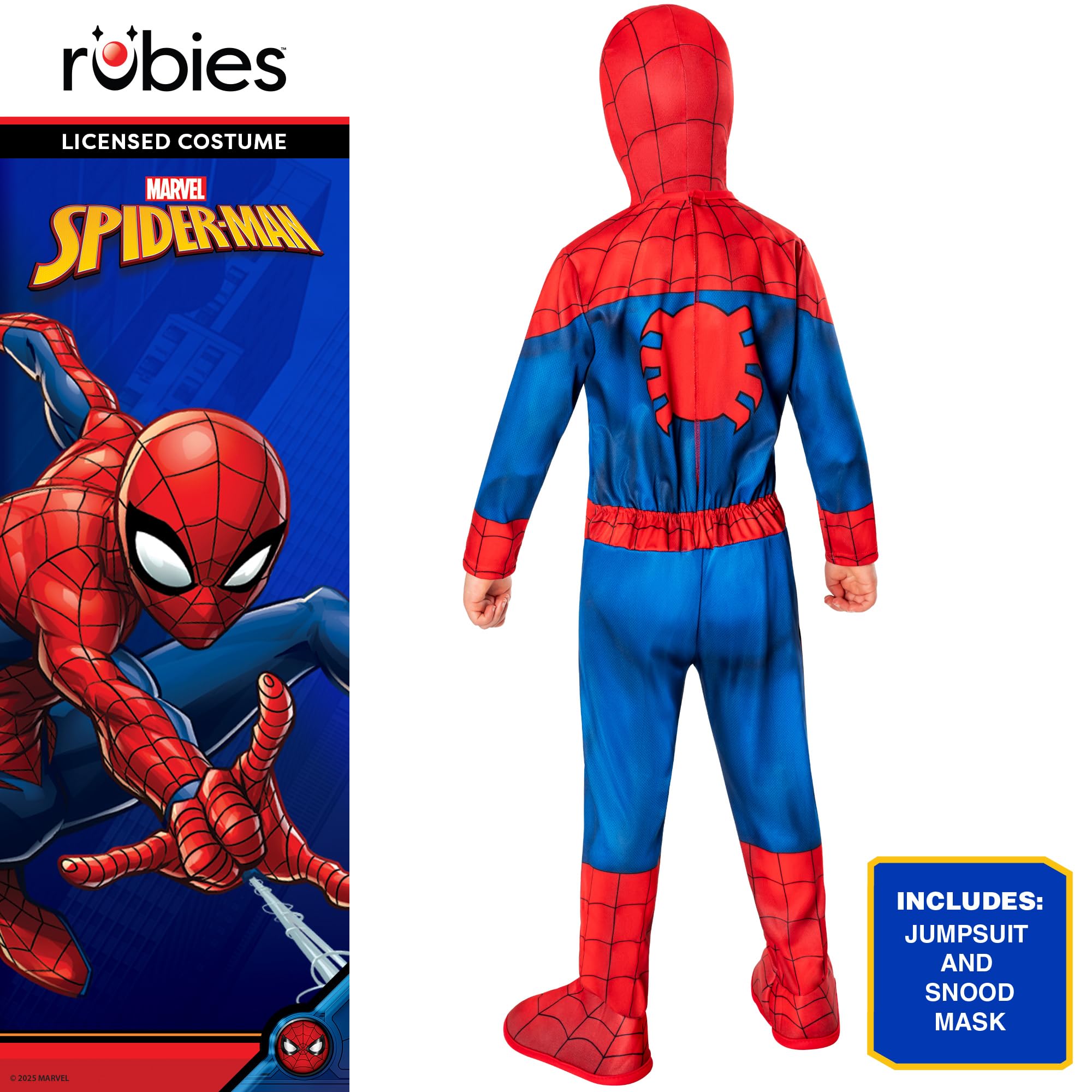 Rubies Official Marvel Spider-Man Classic Child Costume | Size 5-6 Years | Unisex