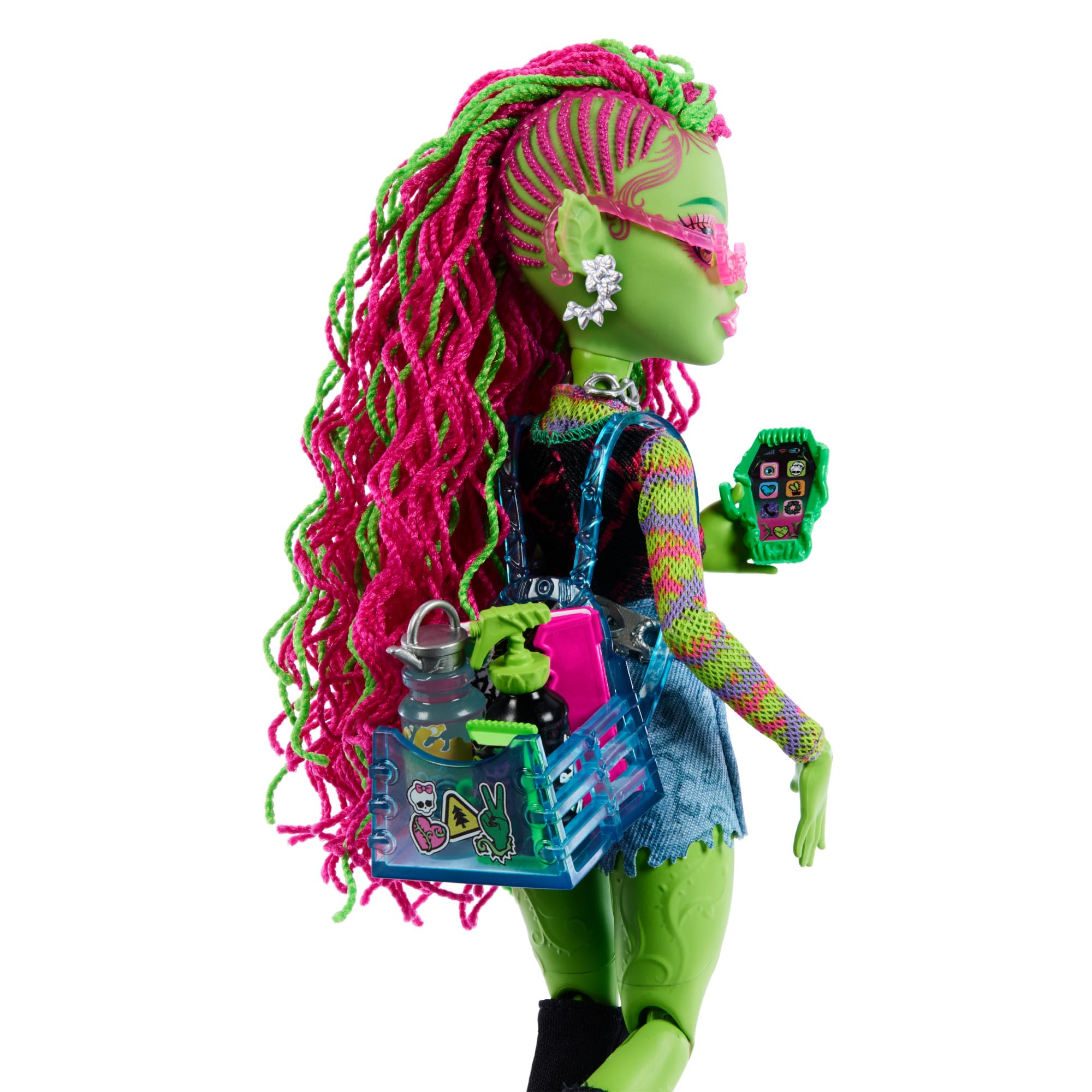 Monster High Venus McFlytrap Doll with Pet Cat Chewlian & Accessories HRP81 4