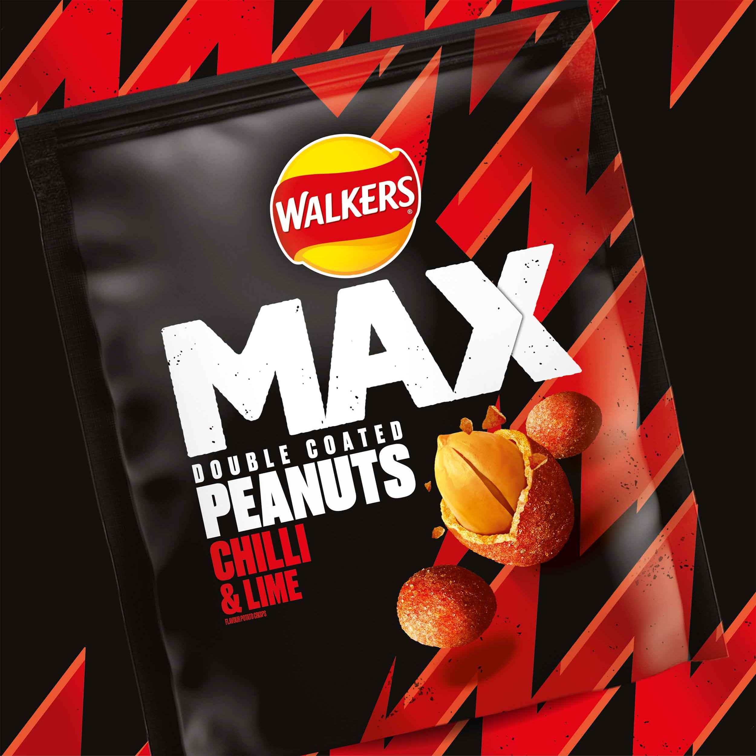 Walkers Max Strong Coated Peanuts - Zesty Chilli & Lime Flavor | 175g Sharing Bag 2