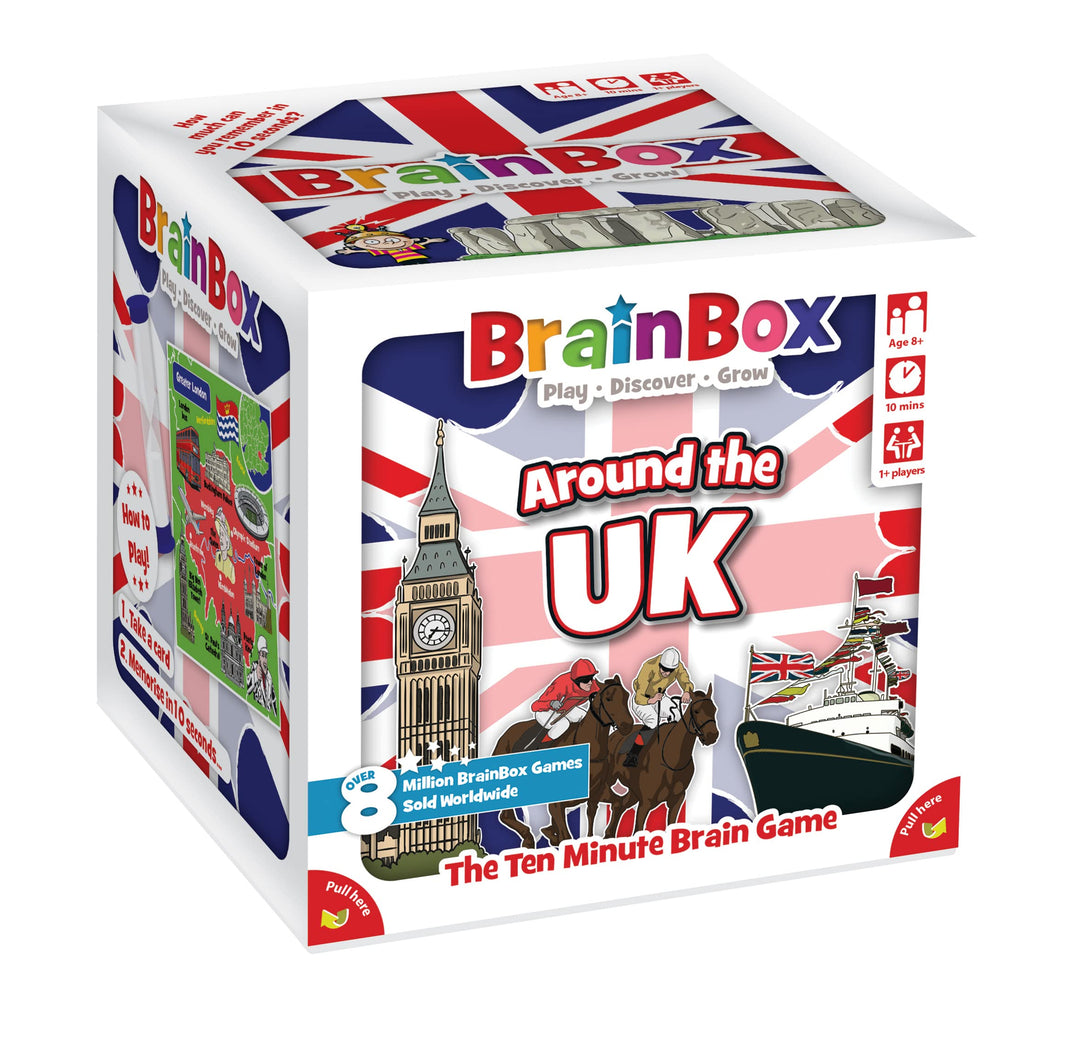 Brainbox Around The UK (Refresh 2022) Kartenspiel ab 8 Jahren, 1+ Spieler, 10 Minuten, Pl