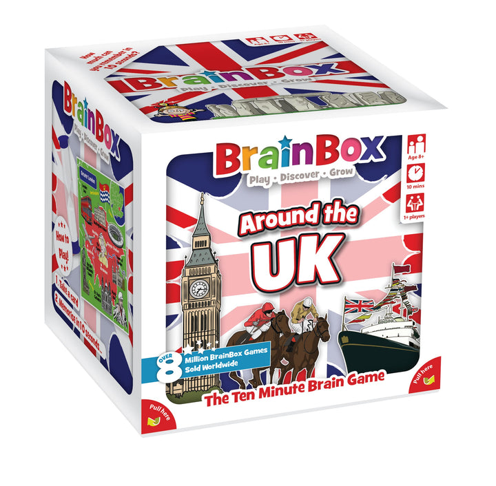 Brainbox Around The UK (Refresh 2022) Kartenspiel ab 8 Jahren, 1+ Spieler, 10 Minuten, Pl