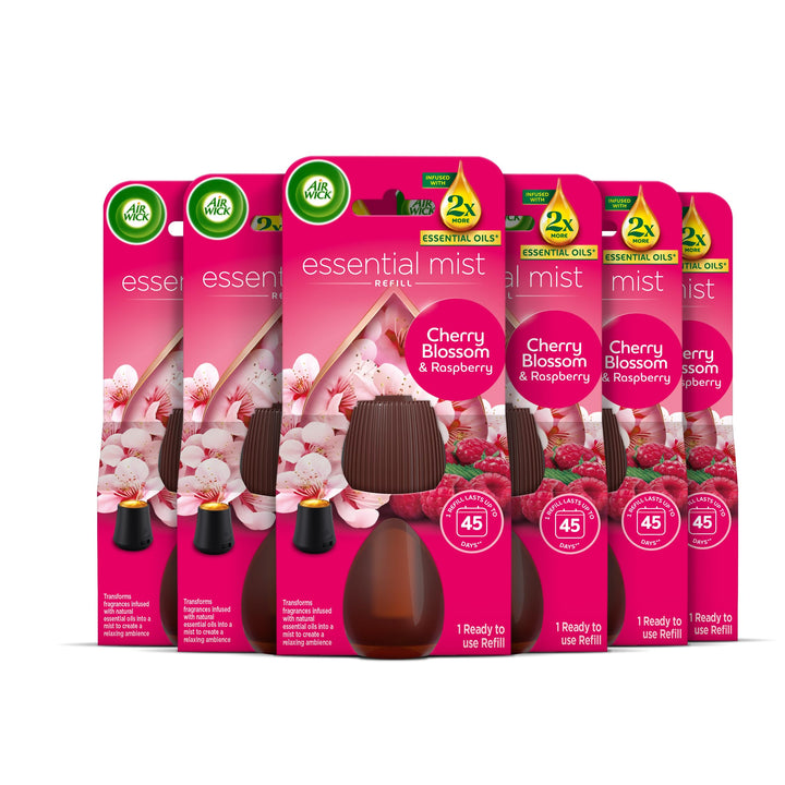 Air Wick Cherry Blossom & Raspberry Essential Mist Refill 6x20ml