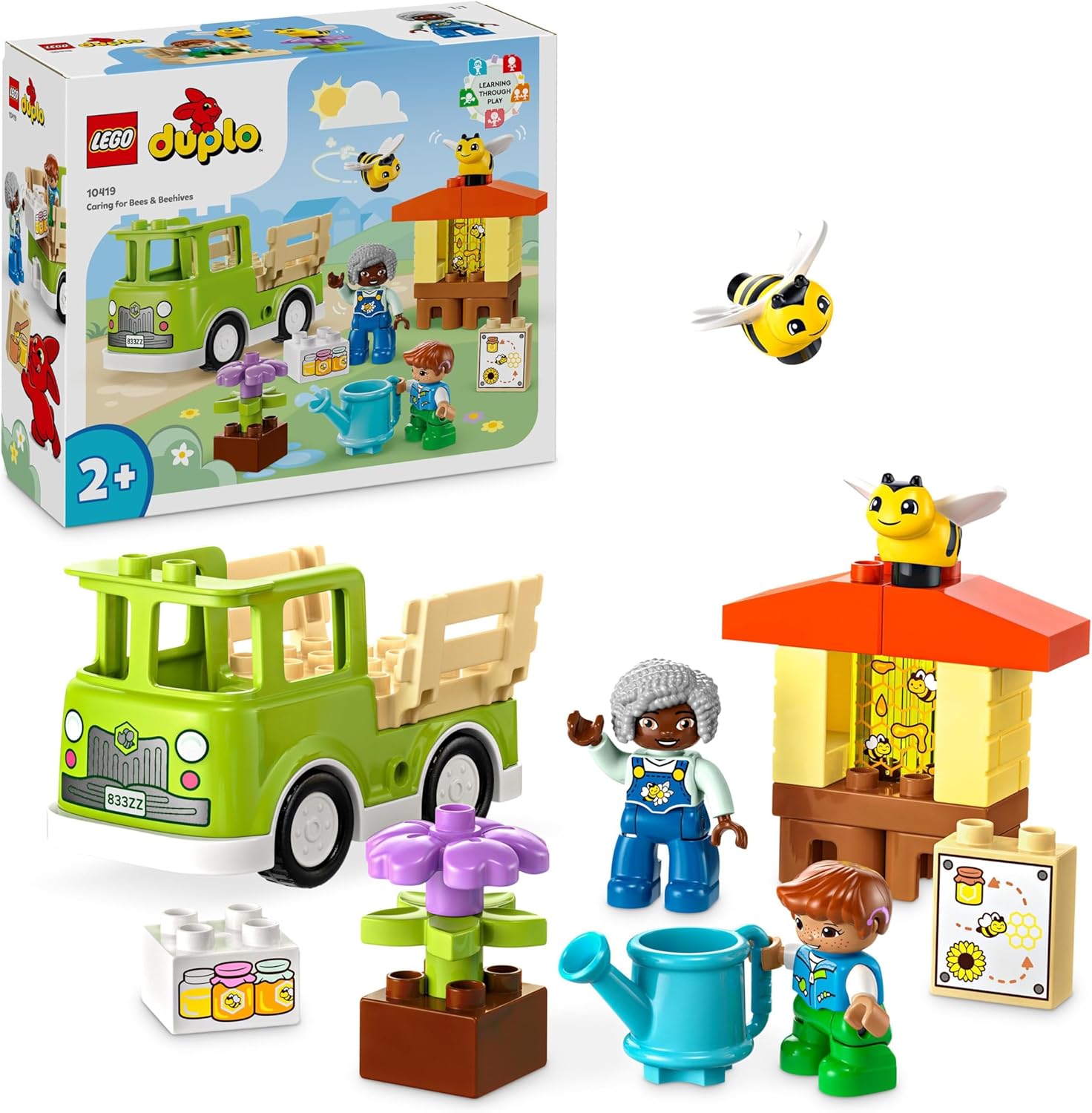LEGO DUPLO Town Caring for Bees & Beehives - Educational Building Playset for Toddlers 2+ 1