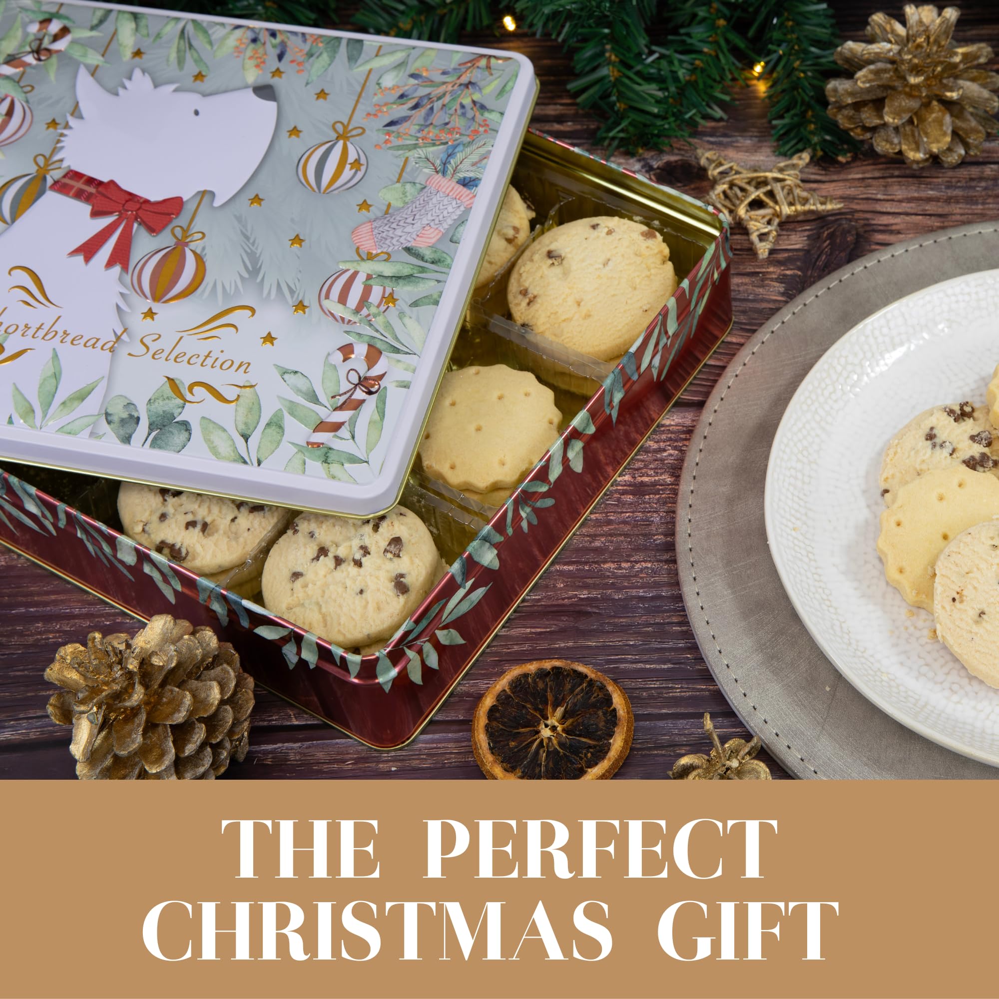 The Silver Crane Co. - Scottie Dog Biscuits Tin Traditional Scottish Shortbread Gift Set 12