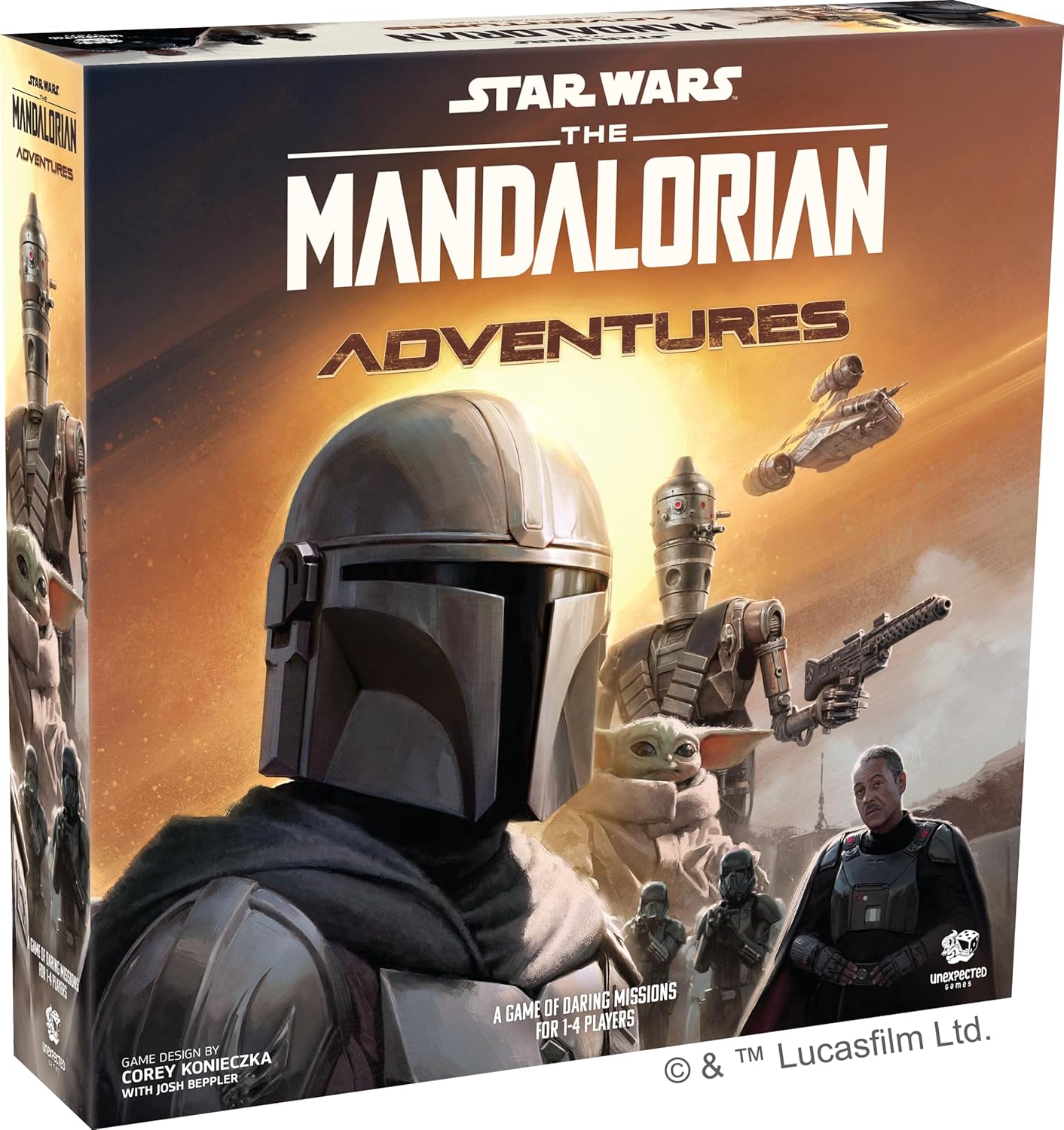 Unexpected Games Star Wars The Mandalorian Adventures Cooperative Board Game UG05 1