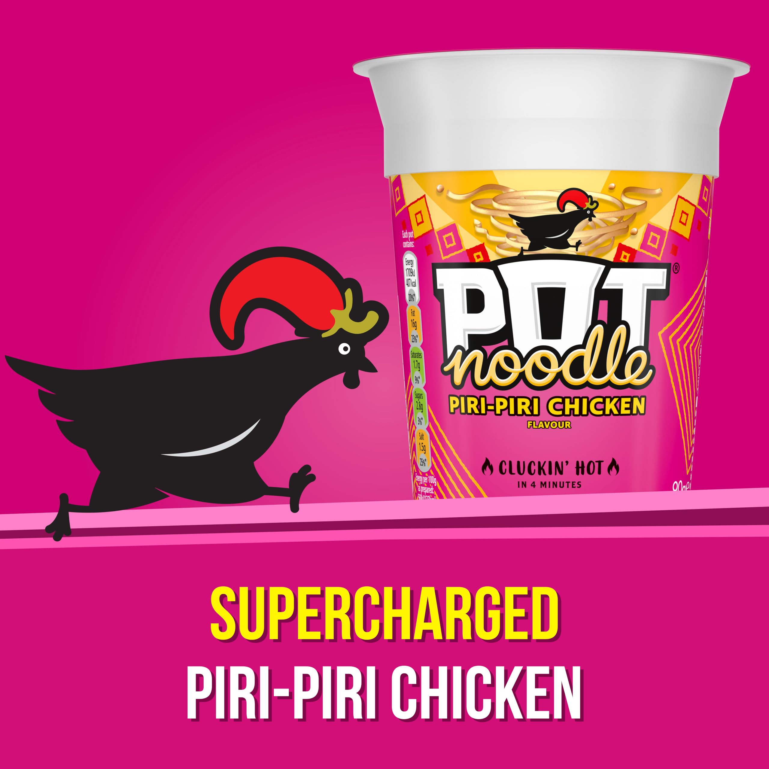 Pot Noodle - Piri-Piri Chicken Instant Noodle Snack, 80g 16