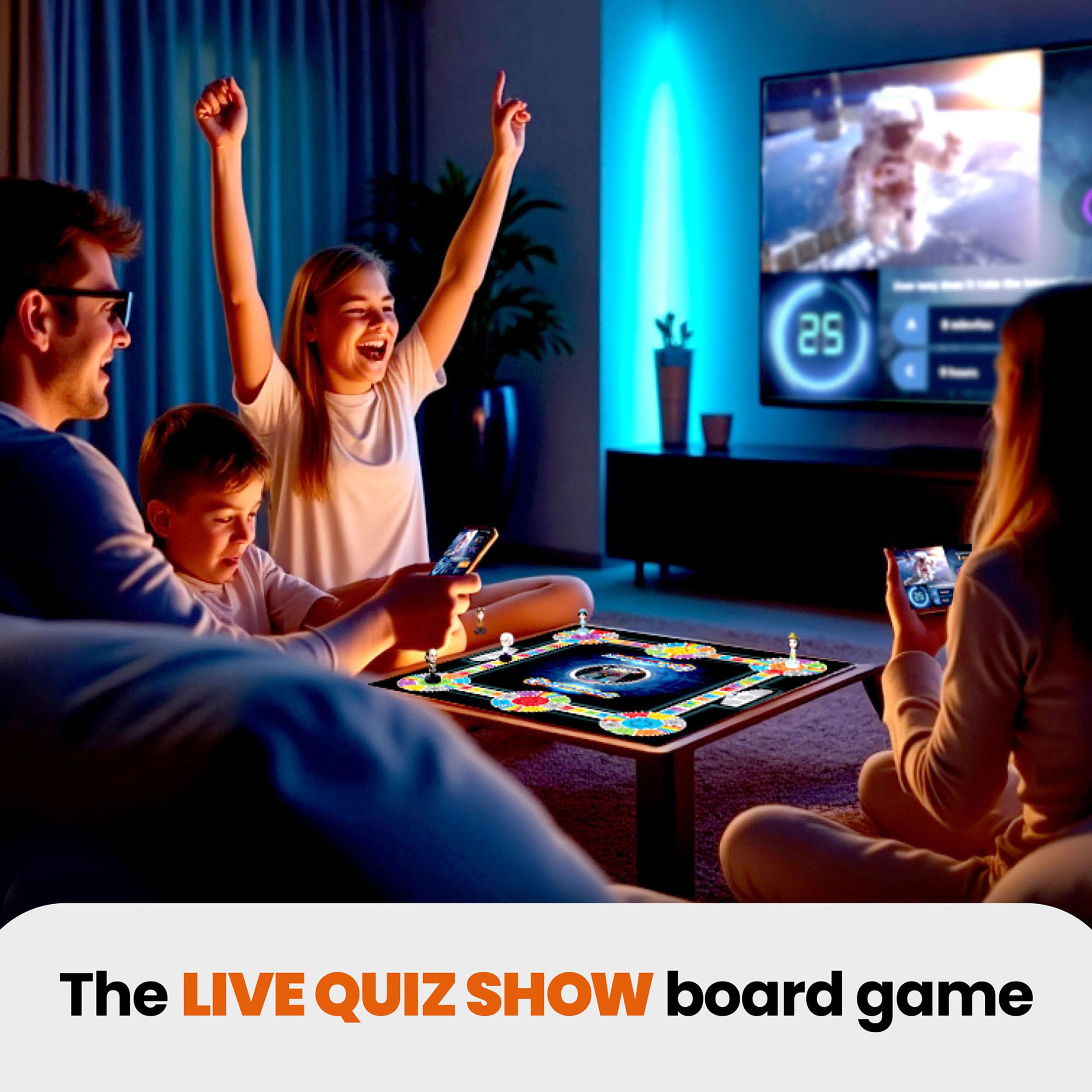 OUTSMARTED! App-Connected TV Quiz-Show Board Game | 2-24 Players | 60 Min Playtime | 2026 Edition