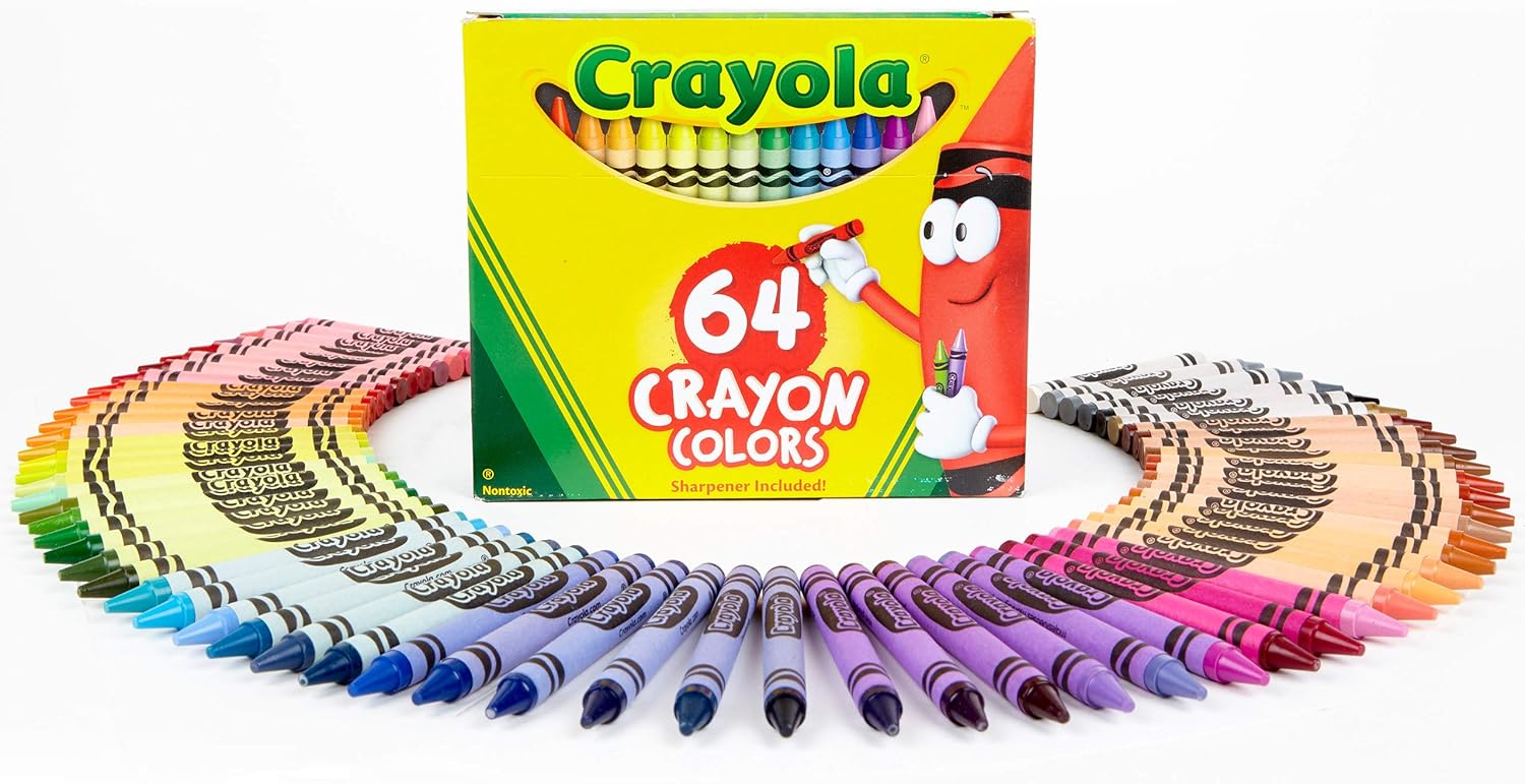 Crayola Crayons 64 ct. - Multicolor Wax Crayons in Flip-Top Box 2