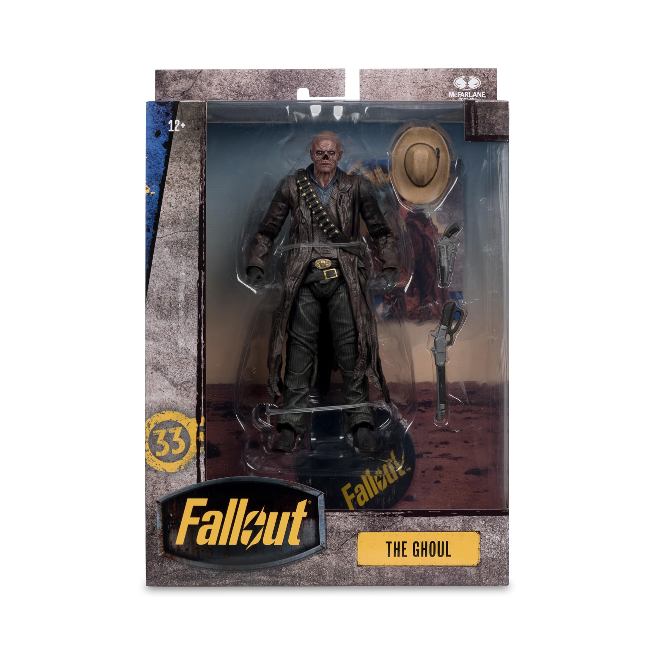 McFarlane Fallout The Ghoul 7in Deluxe Action Figure - Ultra Articulated Collectible with Weapons & Base 4
